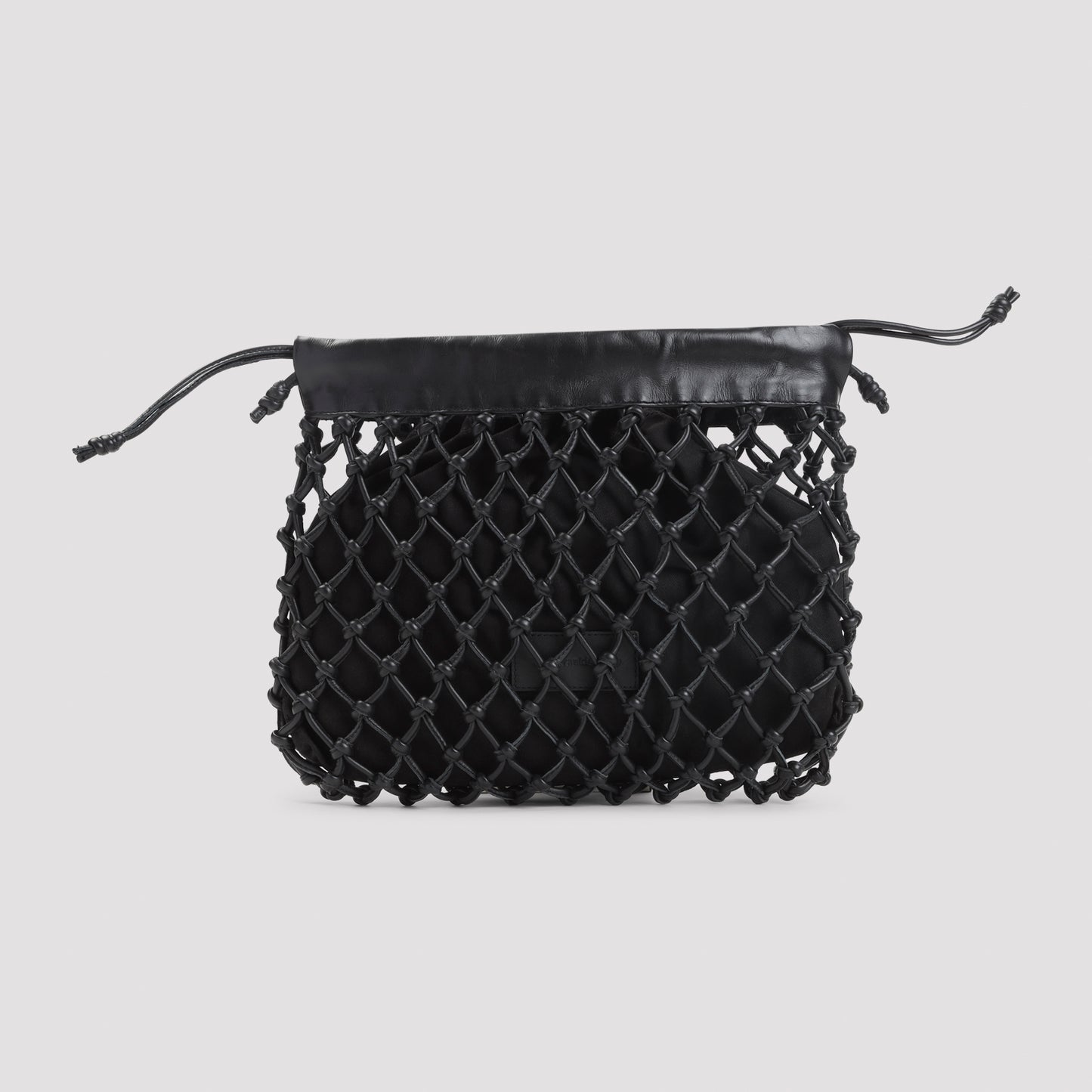 The Frankie Shop Morgan Leather Macramé Small Pouch