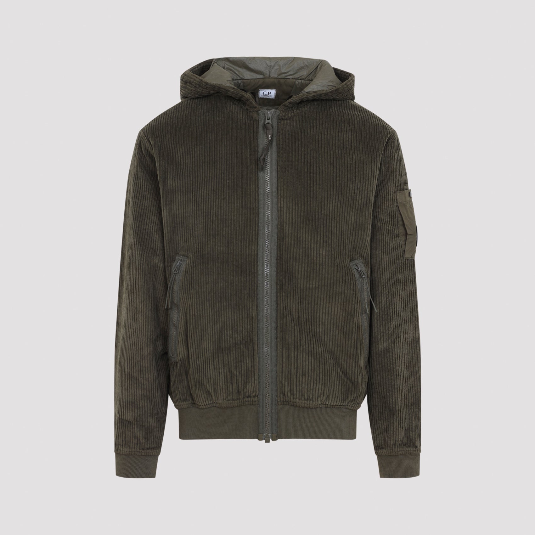 Cp Company Cordoury Full Zip Sweatshirt