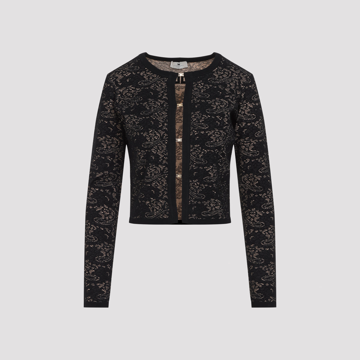 Elisabetta Franchi Knit Lace Cardigan