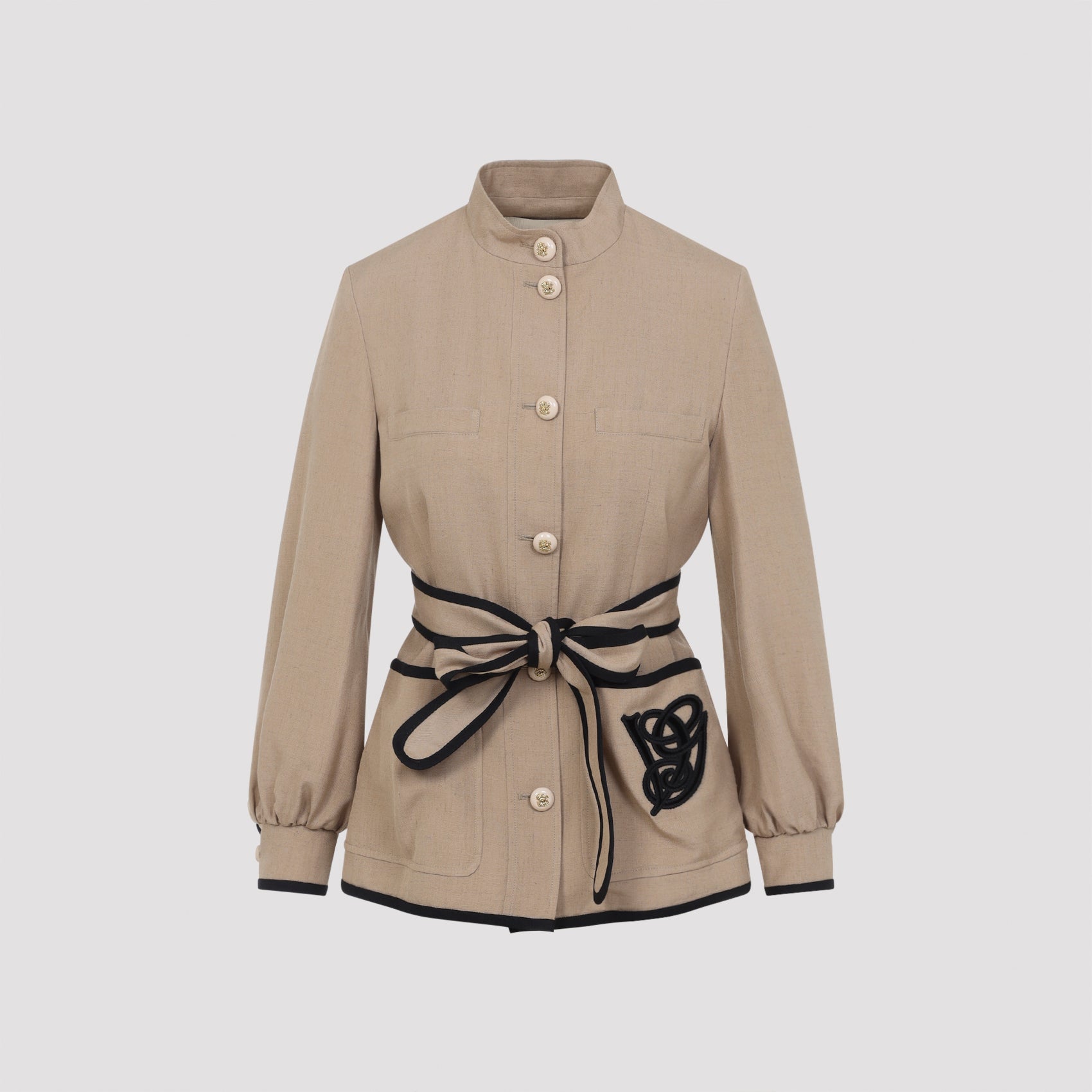 Valentino Caban Embroidered Logo VG Jacket