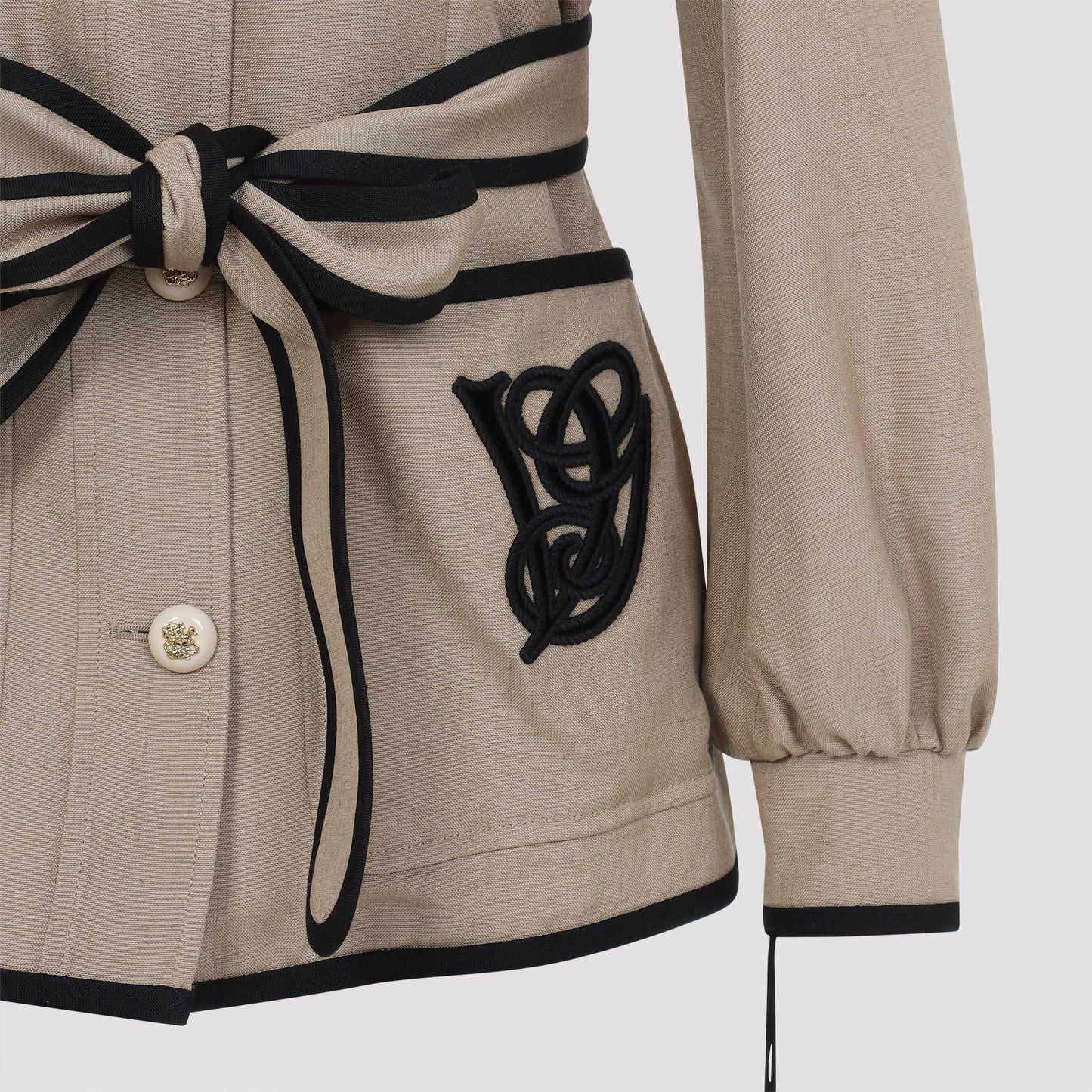 Valentino Caban Embroidered Logo VG Jacket