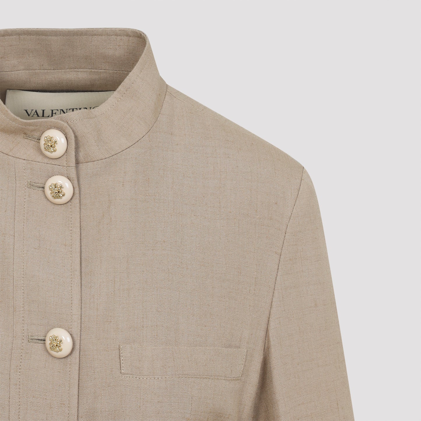 Valentino Caban Embroidered Logo VG Jacket