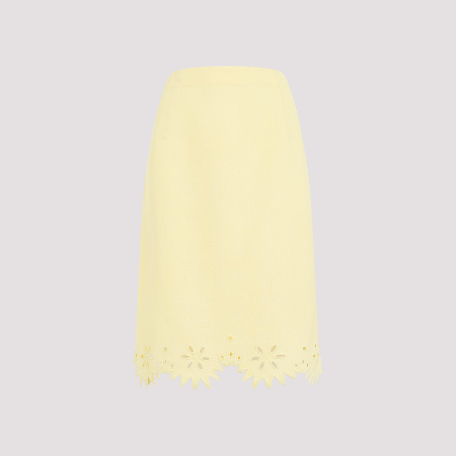 Bottega Veneta Grainy English Embroidery Midi Skirt