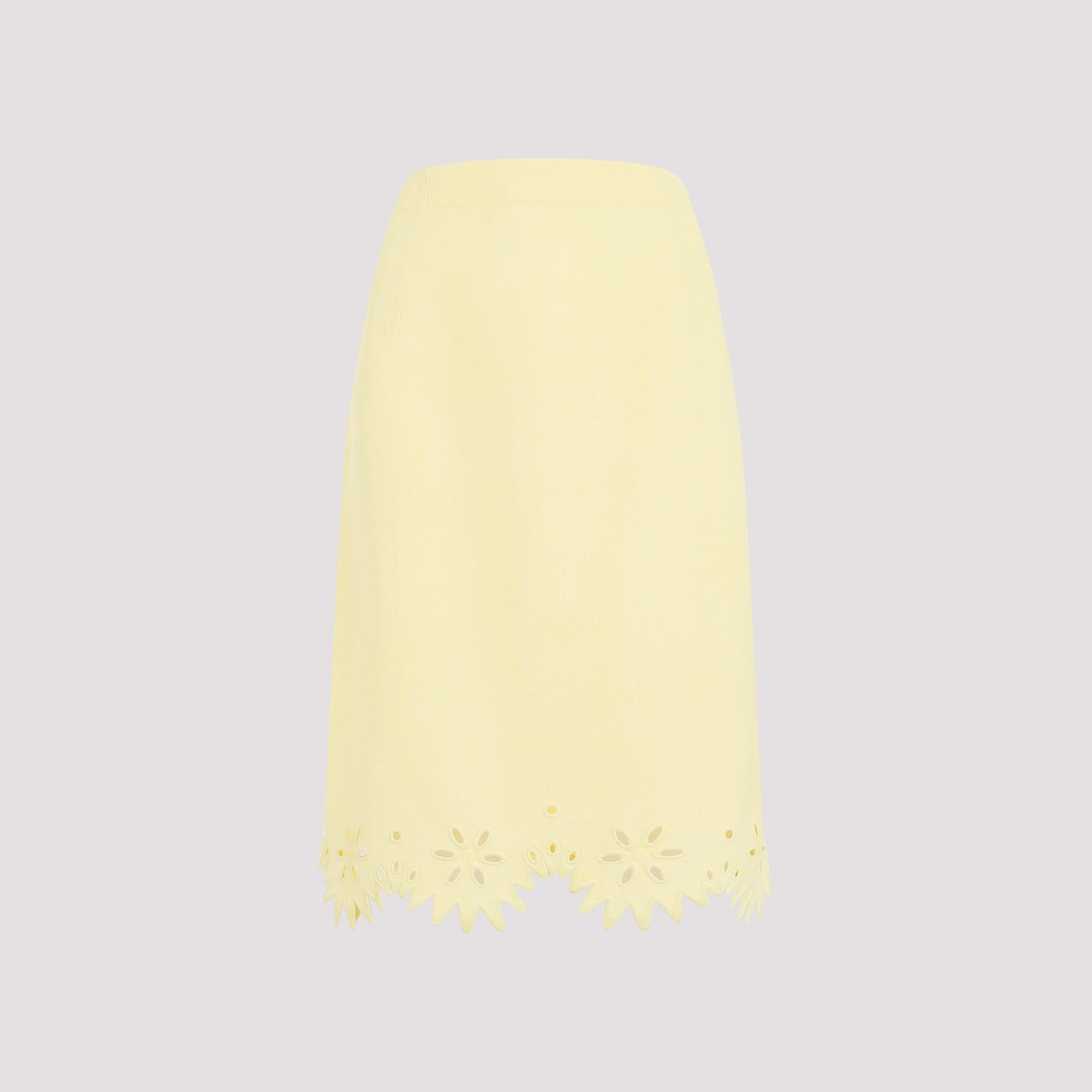 Bottega Veneta Grainy English Embroidery Midi Skirt