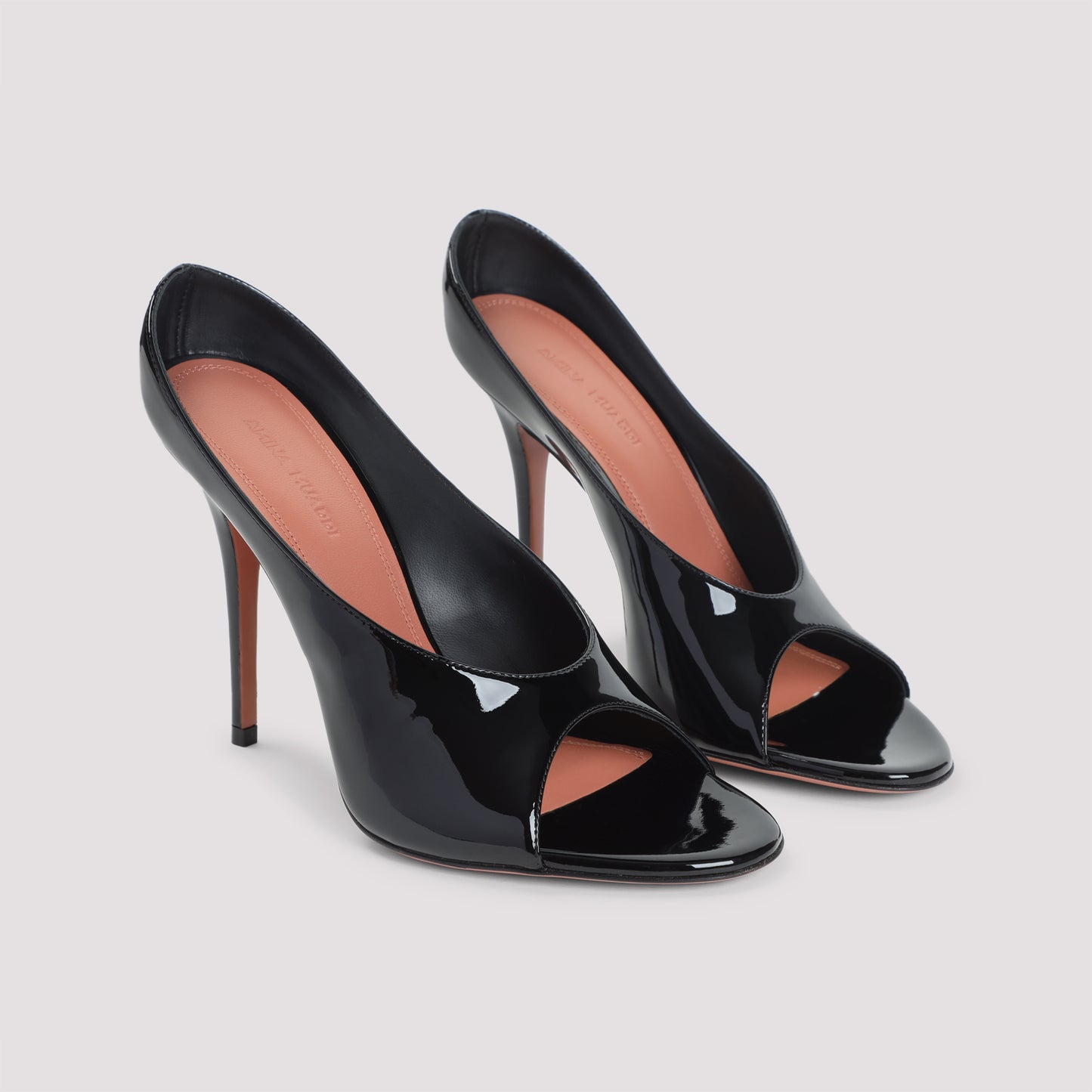Amina Muaddi Anok 105 Patent Slippers