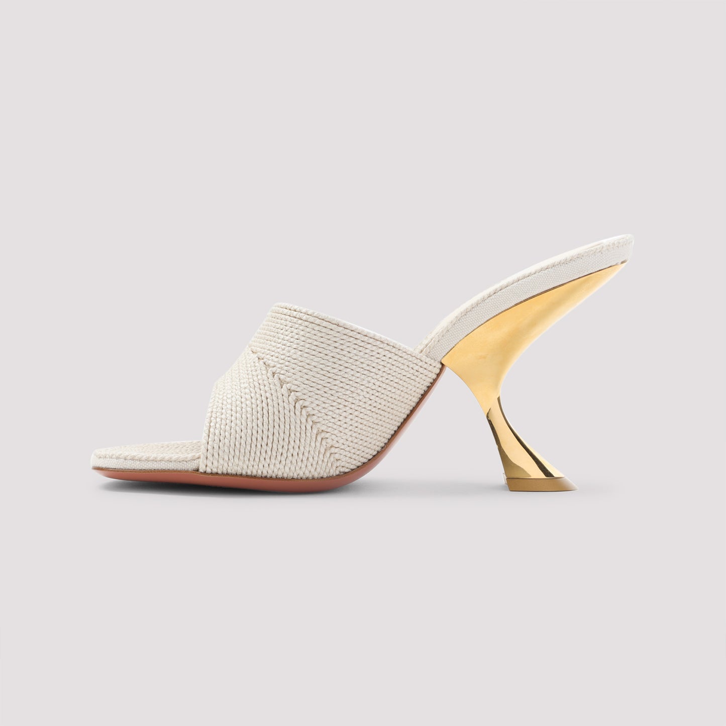 Amina Muaddi Taylor Woven 90 Slipper Sandals