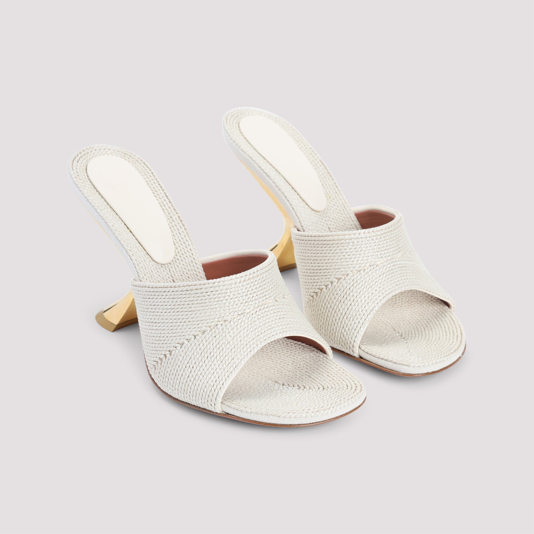 Amina Muaddi Taylor Woven 90 Slipper Sandals