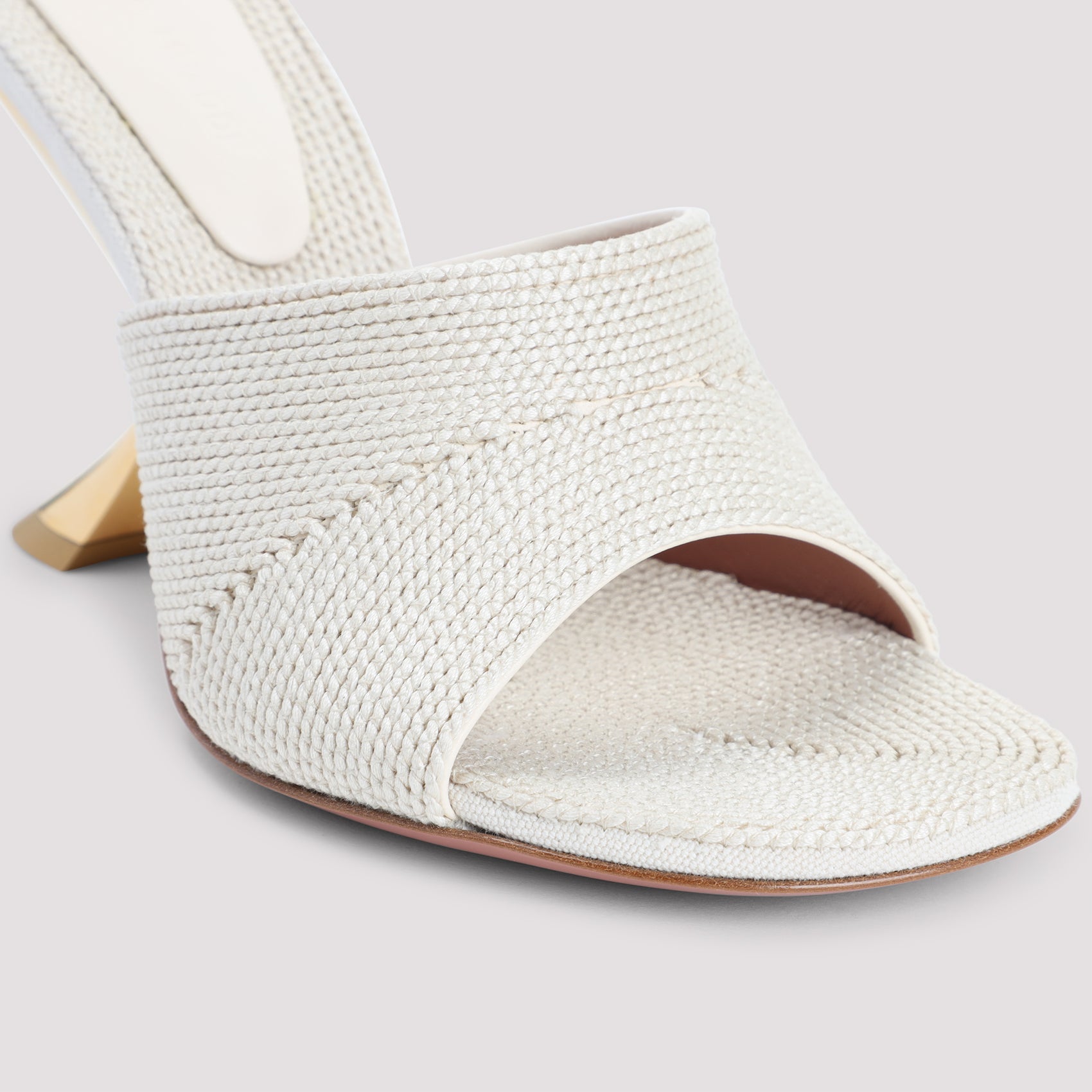 Amina Muaddi Taylor Woven 90 Slipper Sandals