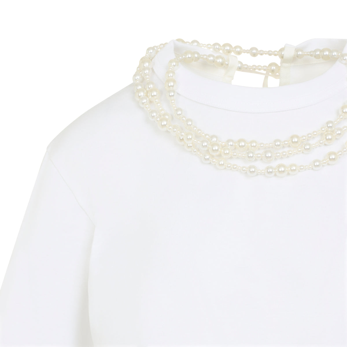 Carven Pearl Necklace T-shirt