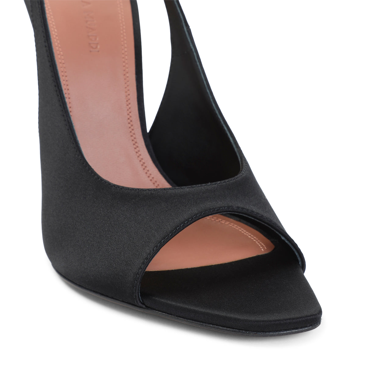Amina Muaddi Alexa 105 Satin Slinback