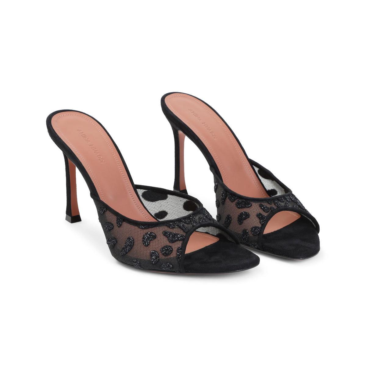 Amina Muaddi Alexa Mesh Slipper