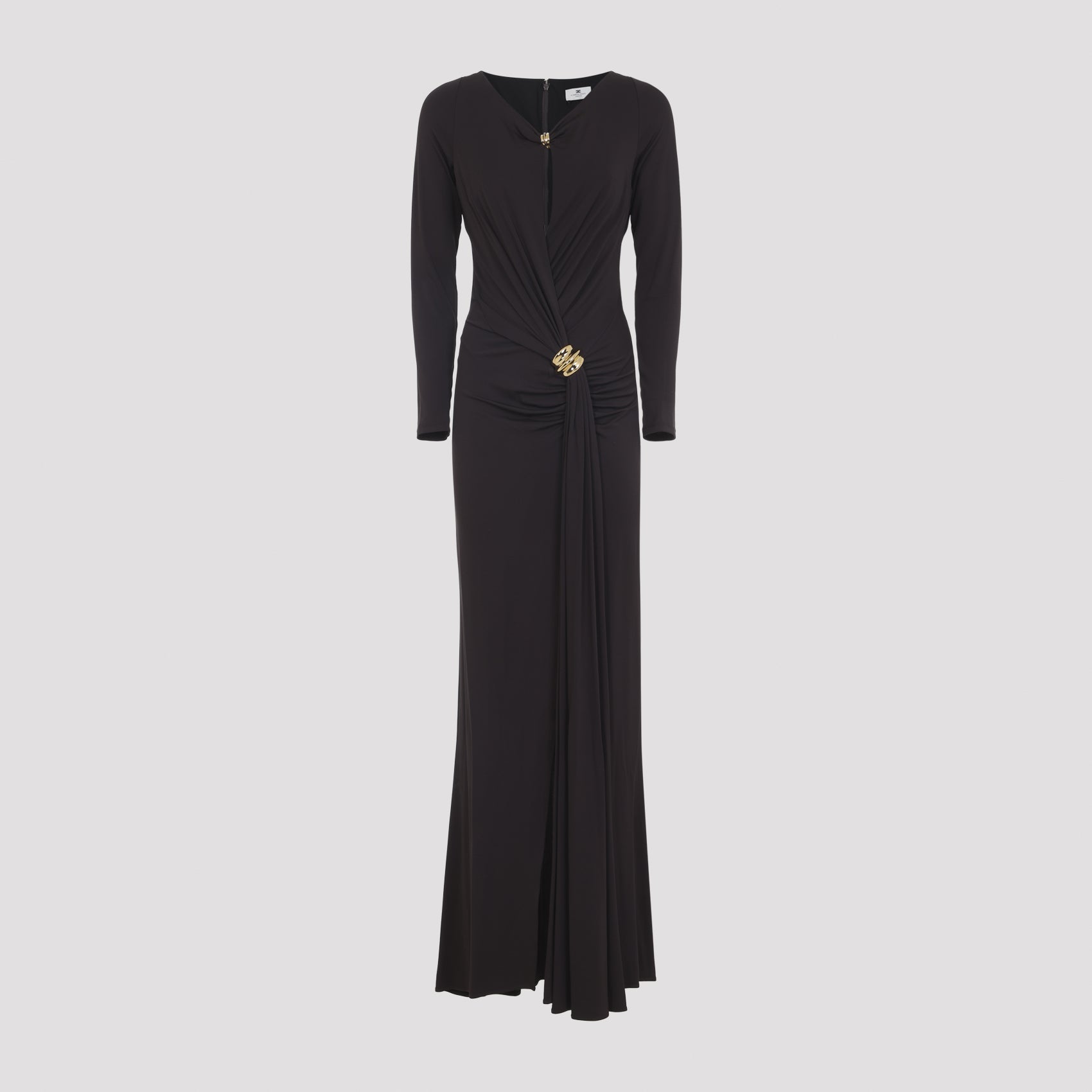Elisabetta Franchi Jersey Brown Gown