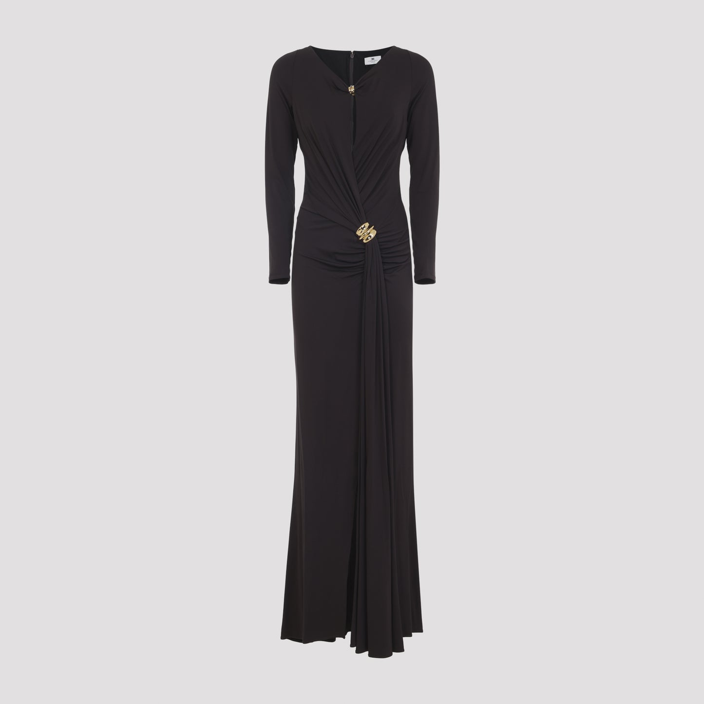 Elisabetta Franchi Jersey Brown Gown