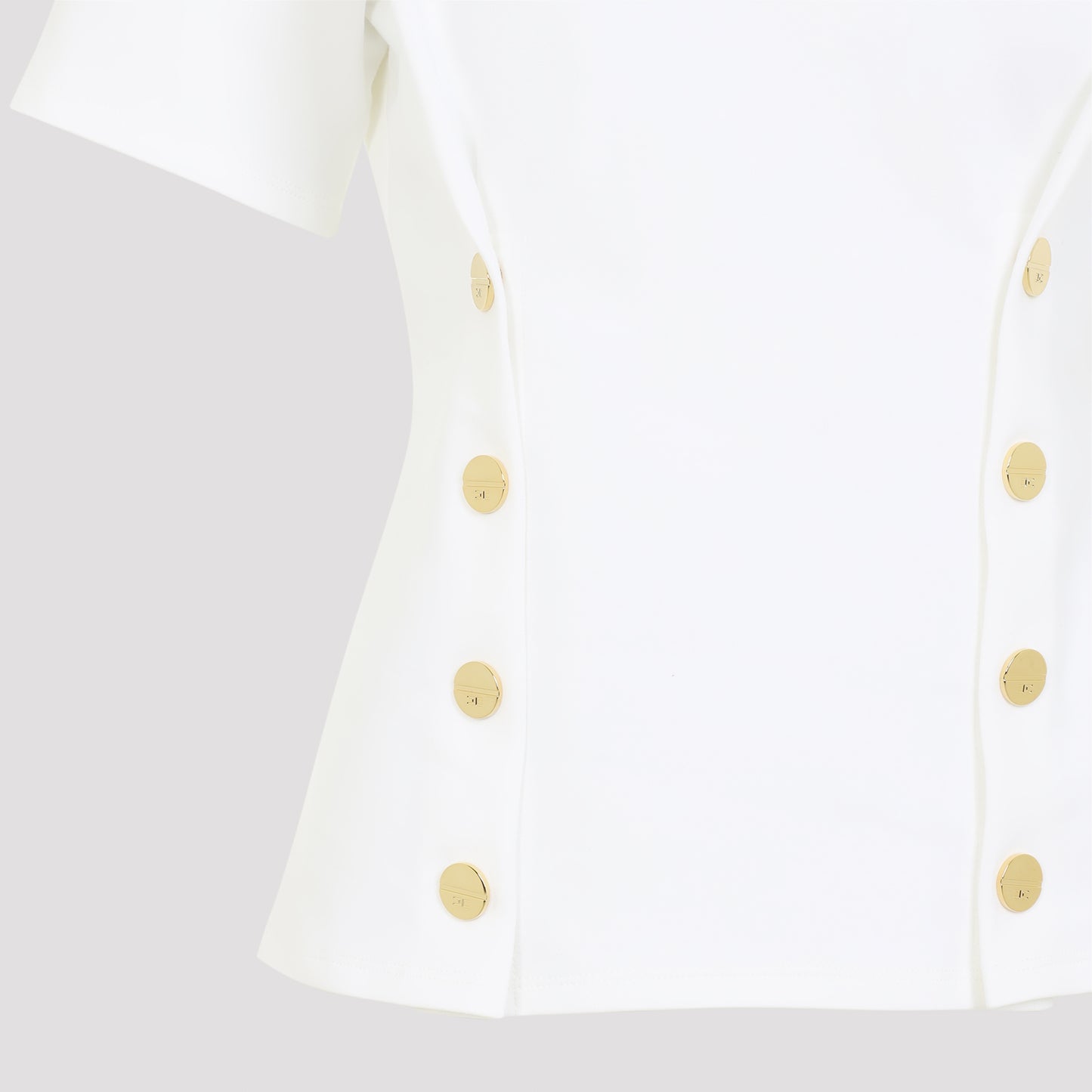 Elisabetta Franchi Gold Buttoned T-Shirt