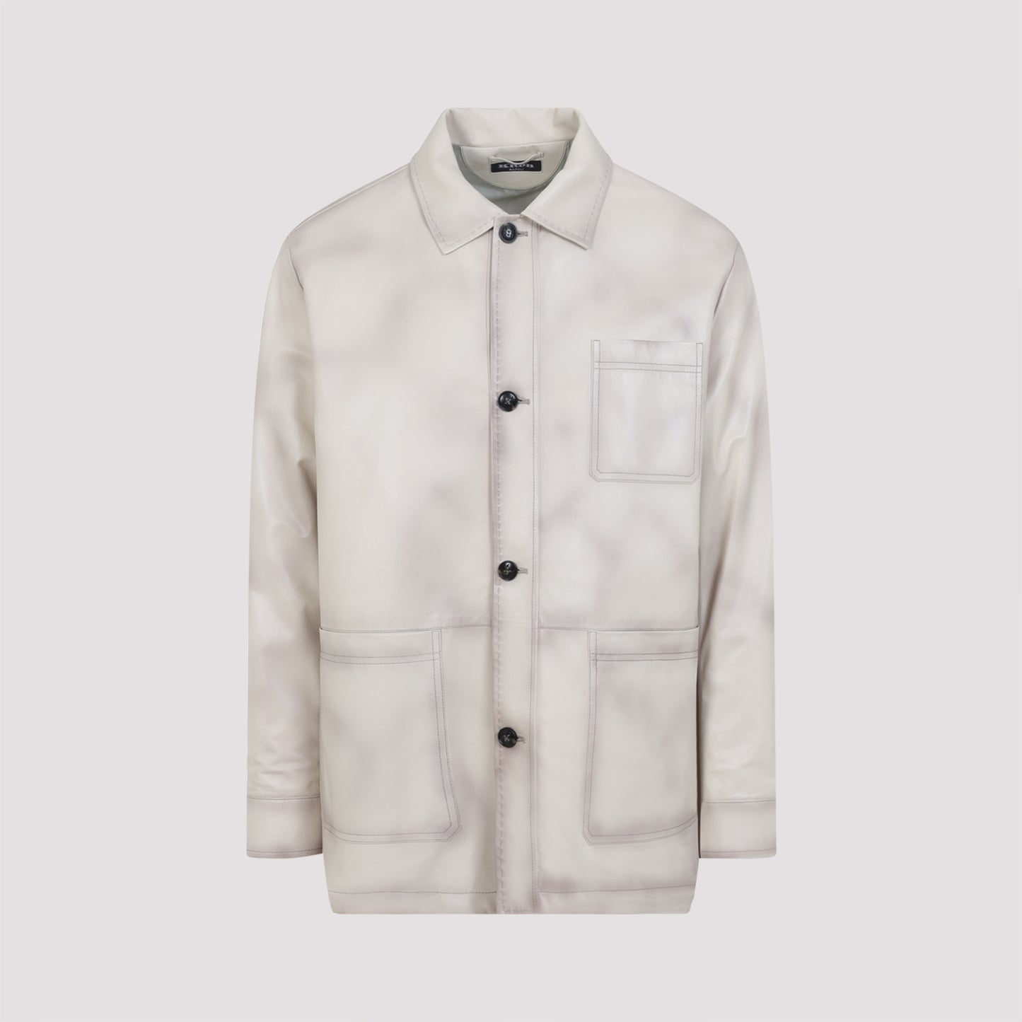 Kiton Lamb Leather Jacket