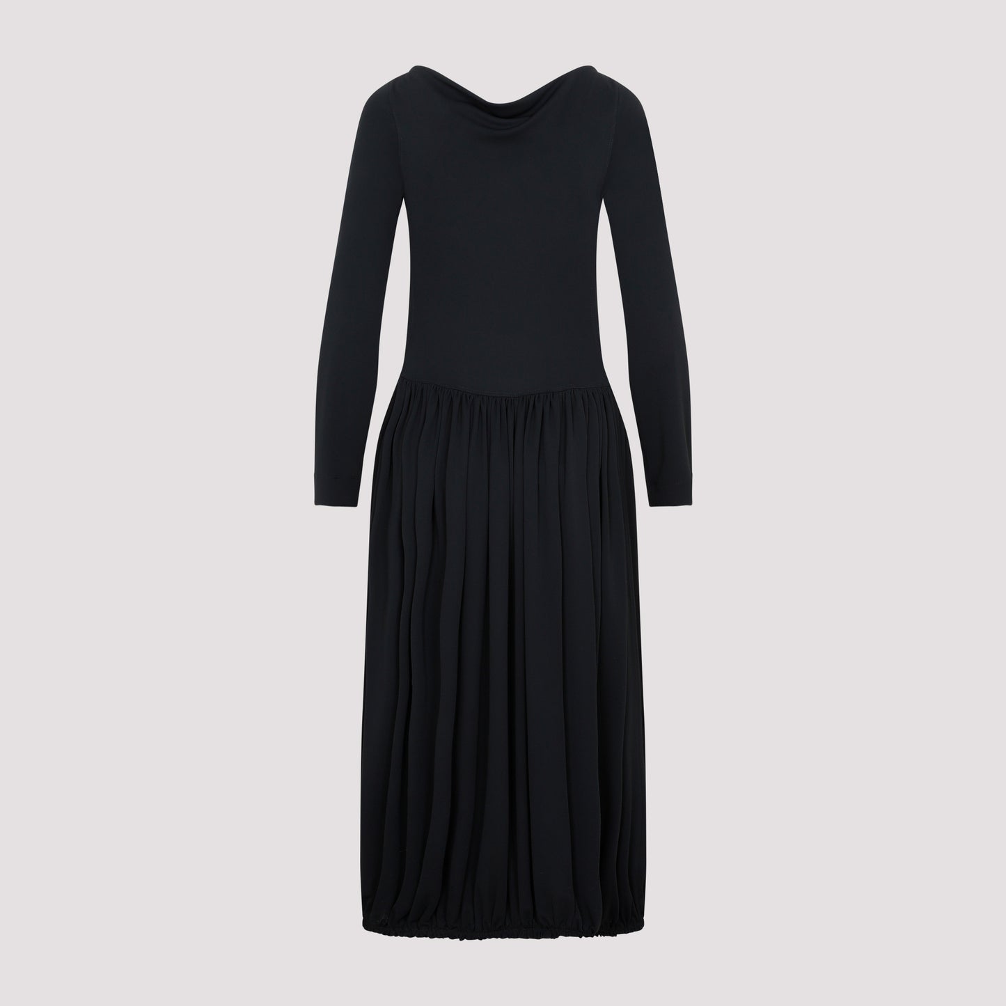 Lanvin LS Drape Midi Dress