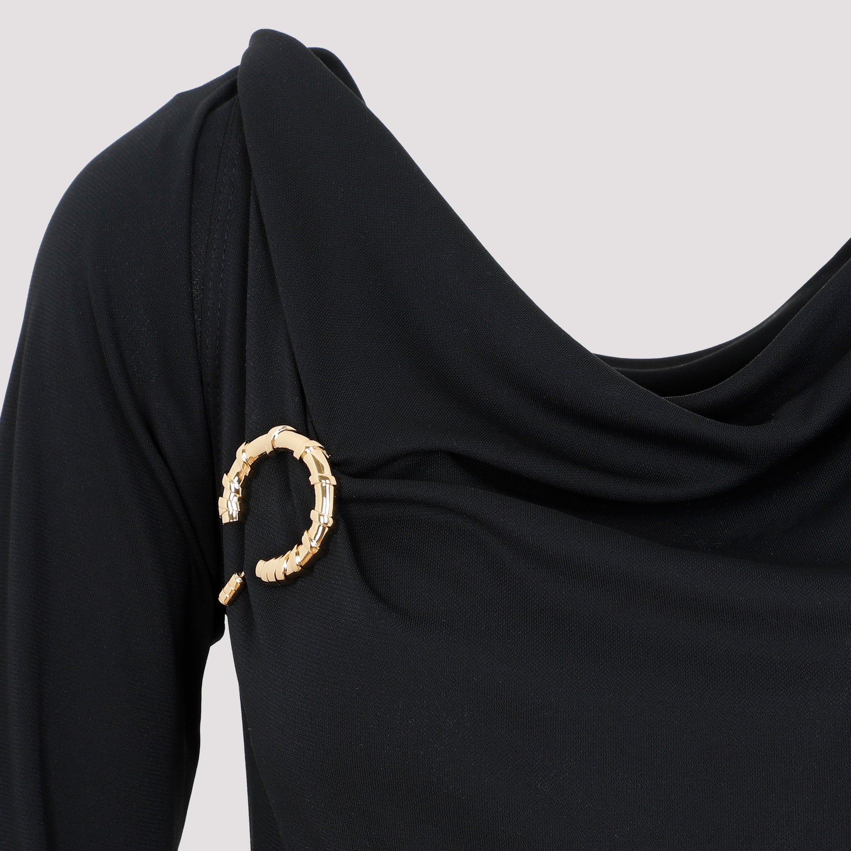 Lanvin LS Drape Midi Dress