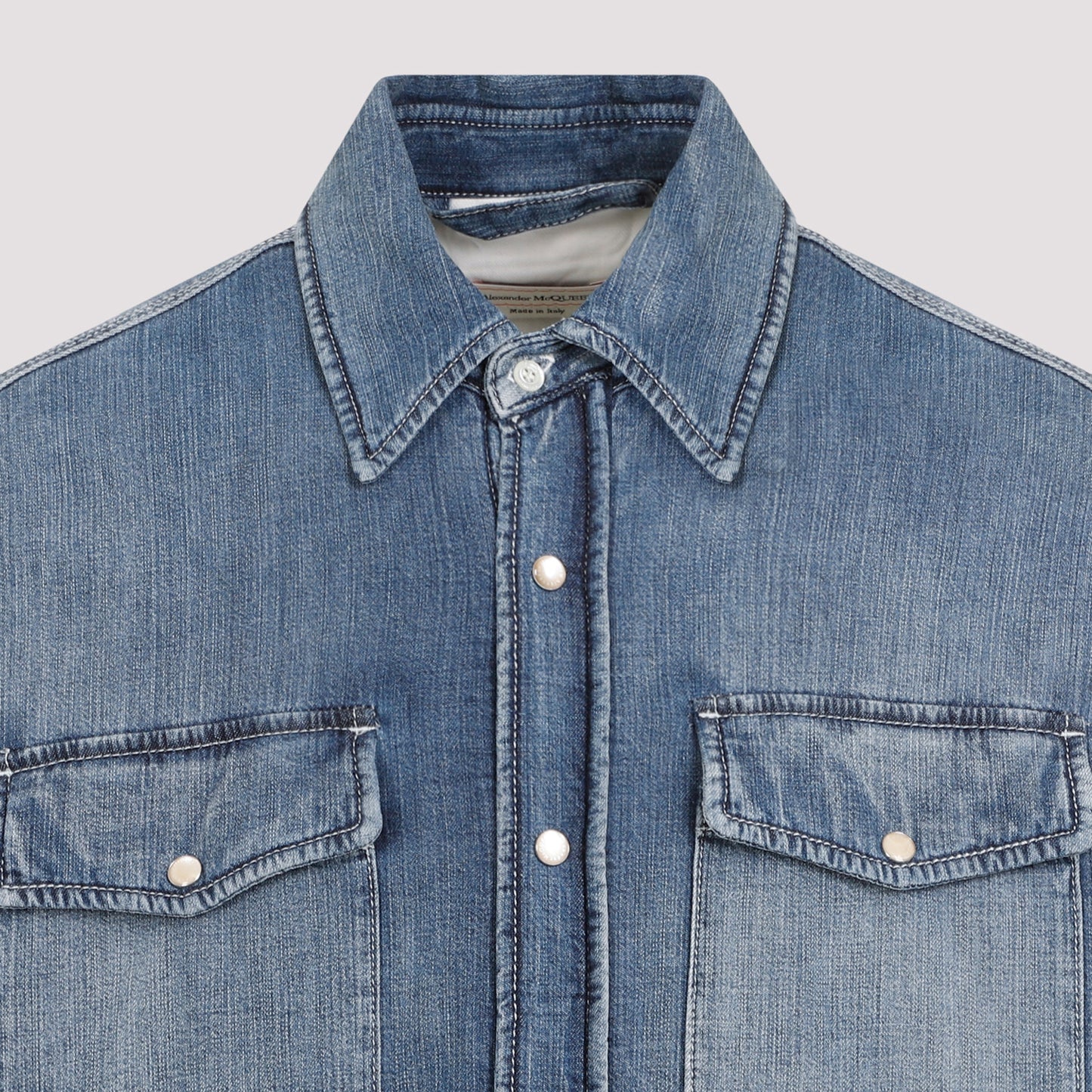 Alexander McQueen Quilted Denim Shirt