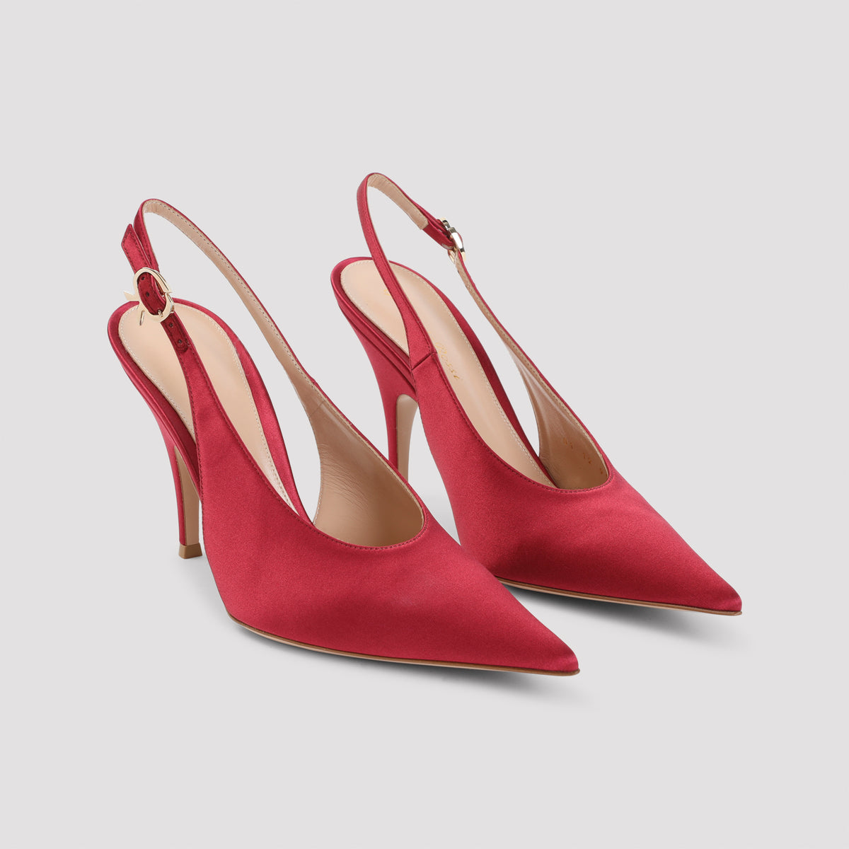 Gianvito Rossi Sofia Sling Crepe Satin Pumps