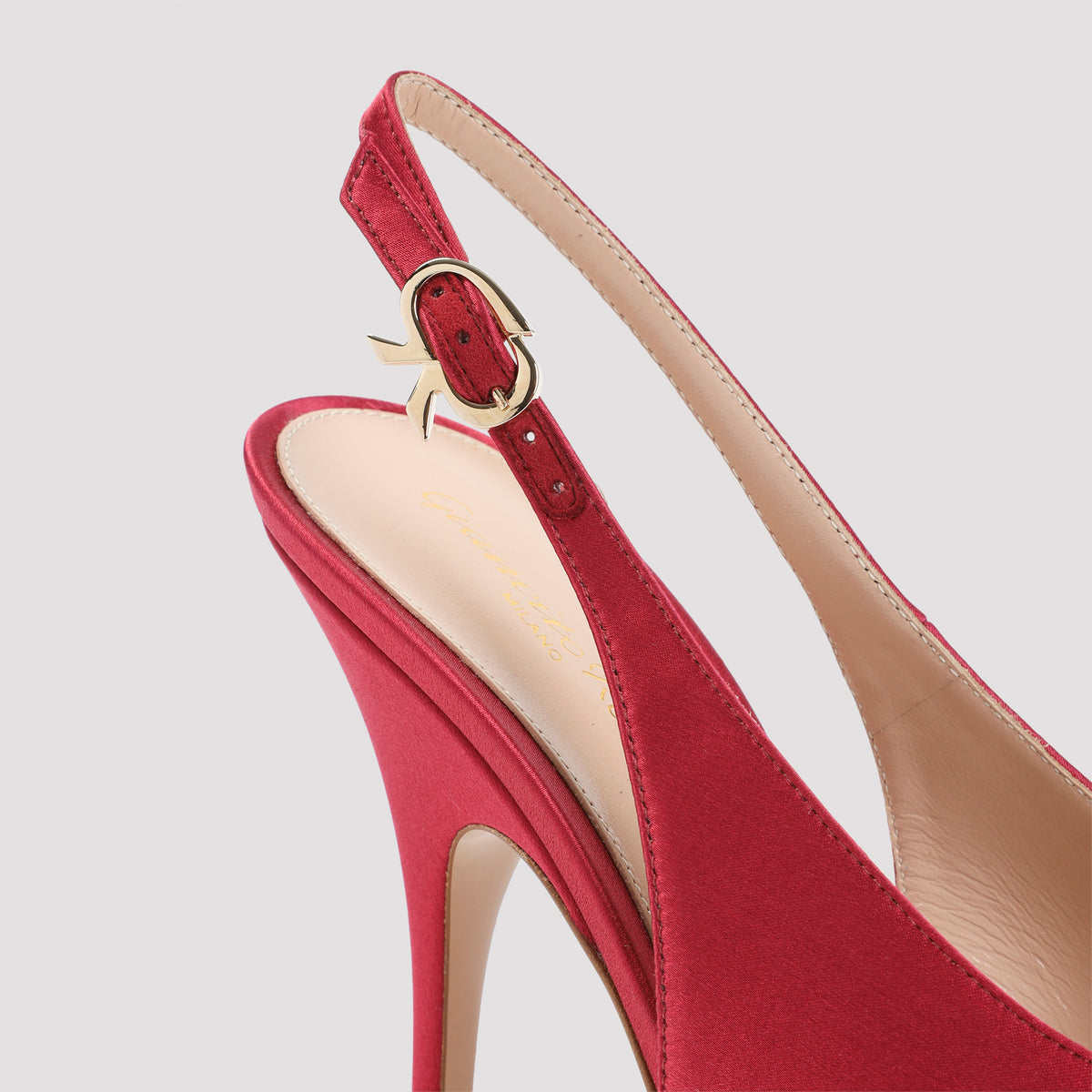 Gianvito Rossi Sofia Sling Crepe Satin Pumps