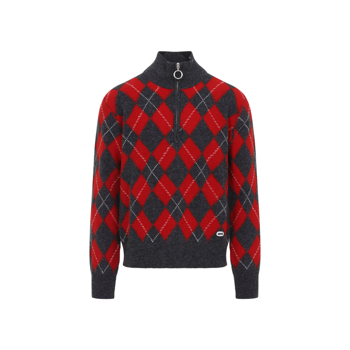 Ami Paris Zipped Collar Sweater