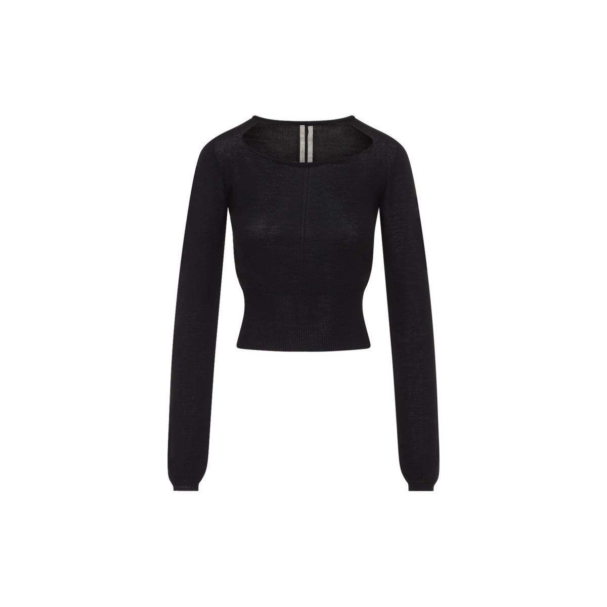Rick Owens Slashed Cropped Pull T-shirt