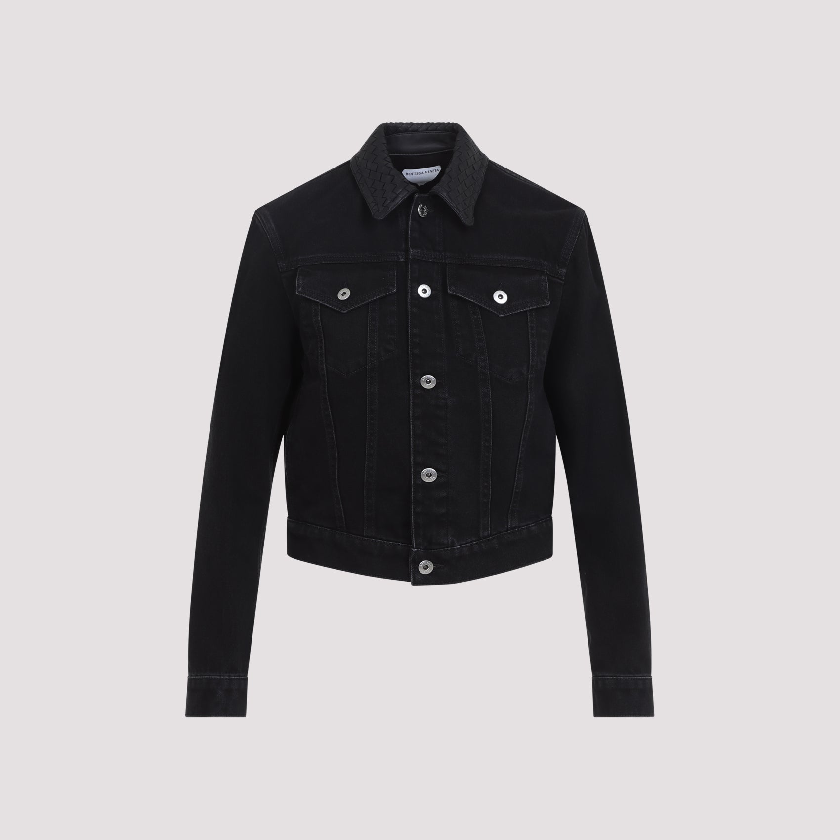 Bottega Veneta Intrecciato Collar Denim Jacket