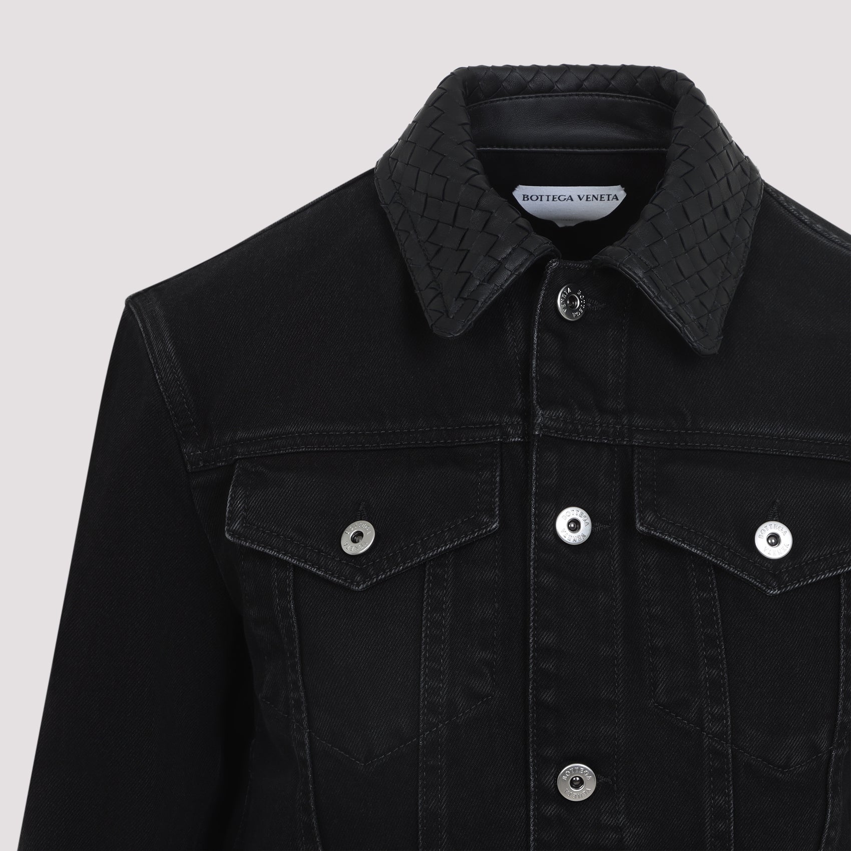 Bottega Veneta Intrecciato Collar Denim Jacket