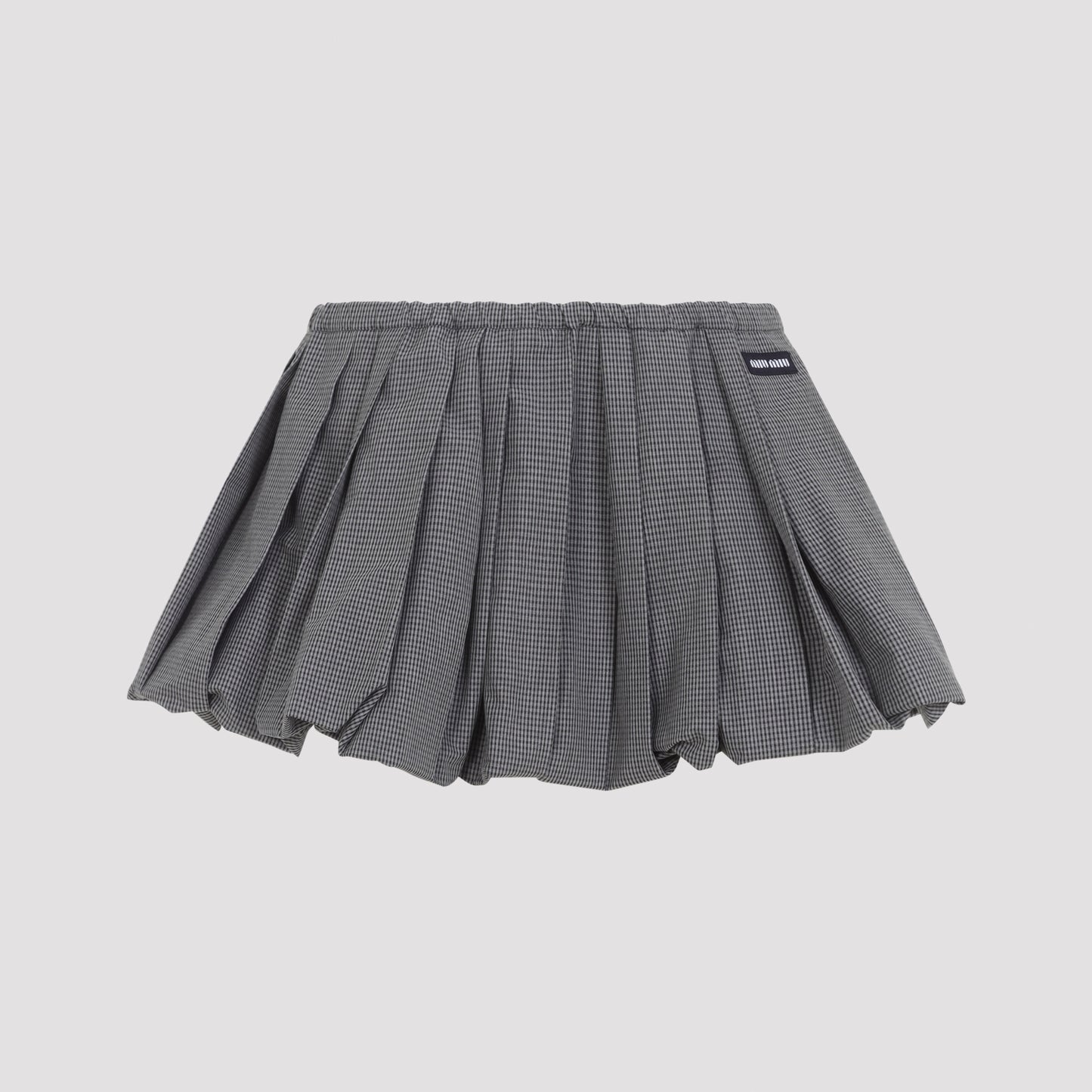 Miu Miu Plissé Check Mini Skirt