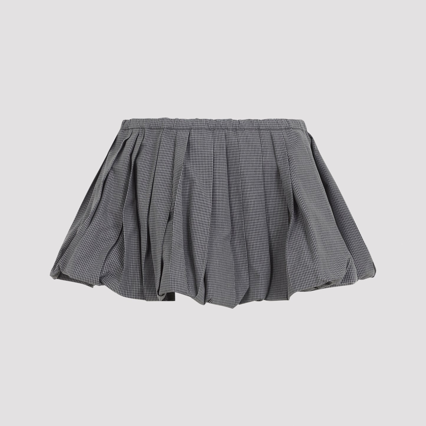 Miu Miu Plissé Check Mini Skirt