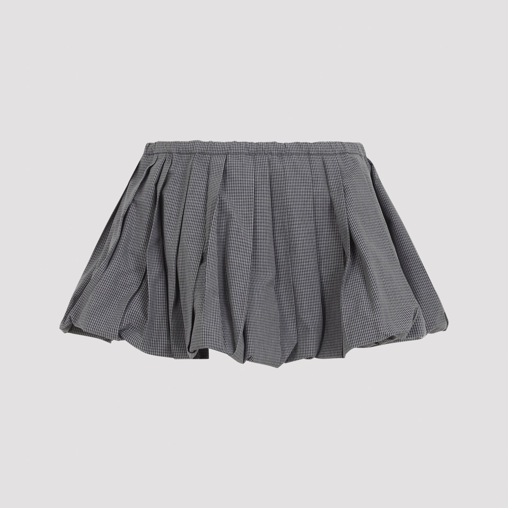 Miu Miu Plissé Check Mini Skirt