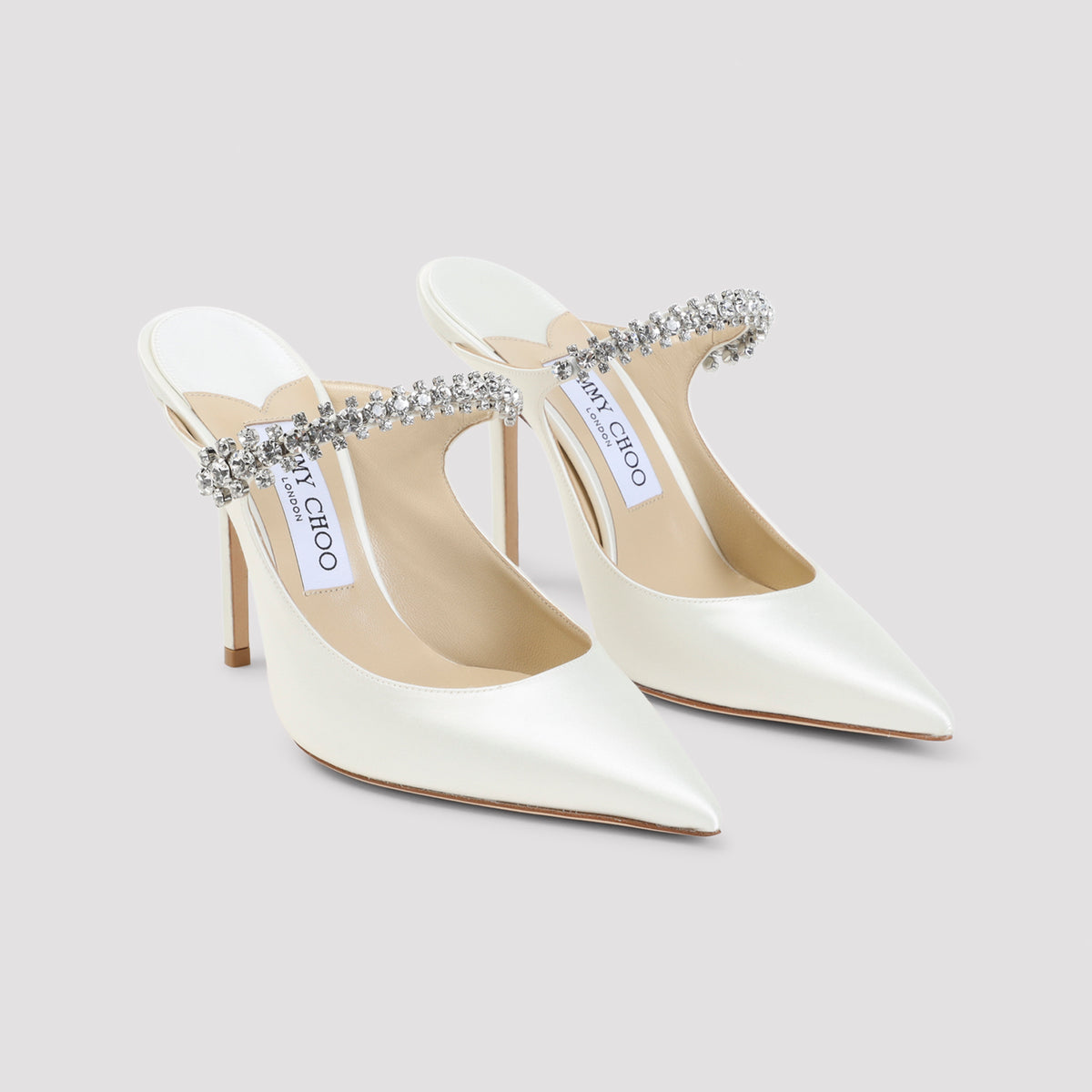 Jimmy Choo Bing Satin 100 Mules
