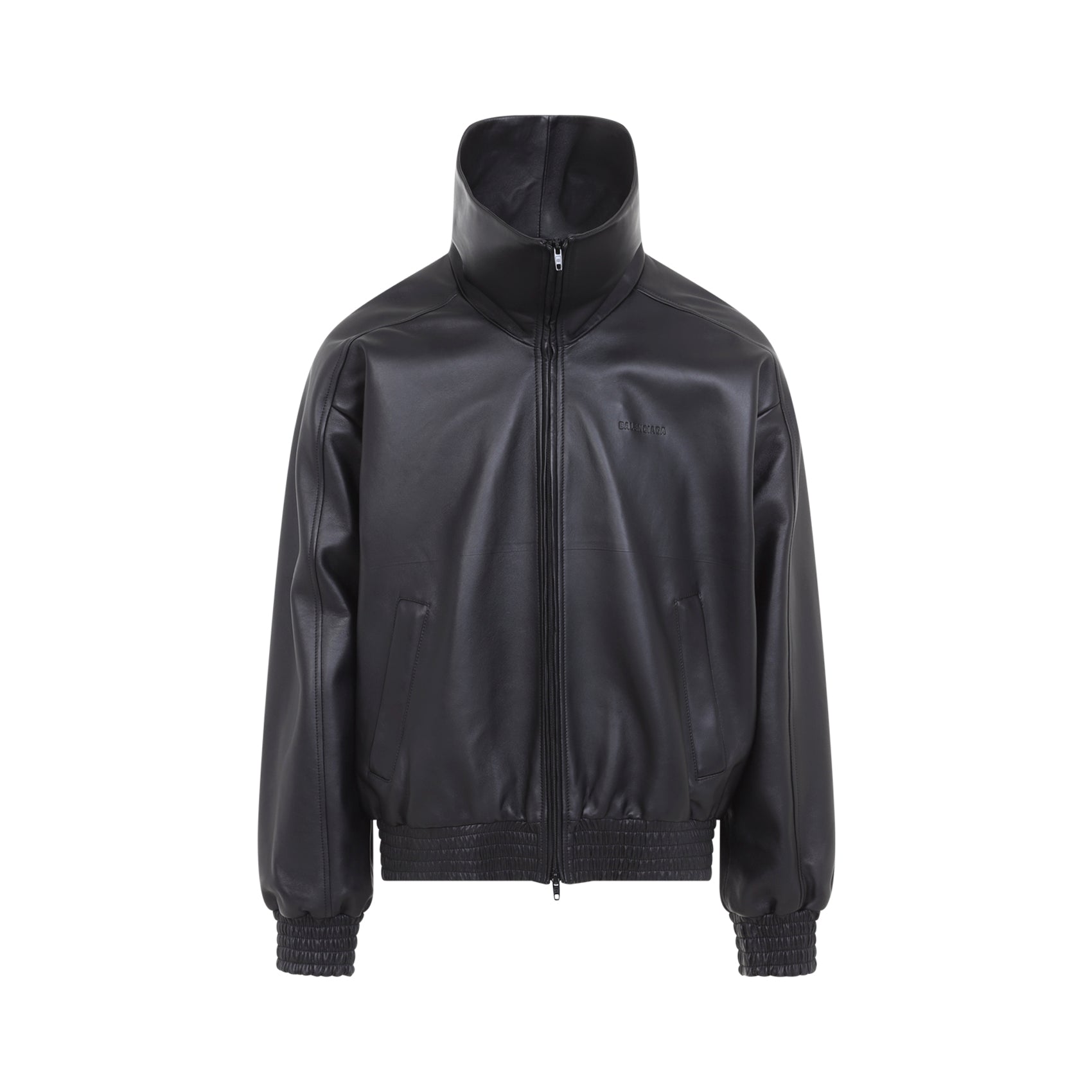Balenciaga Leather High Collar Tracktop
