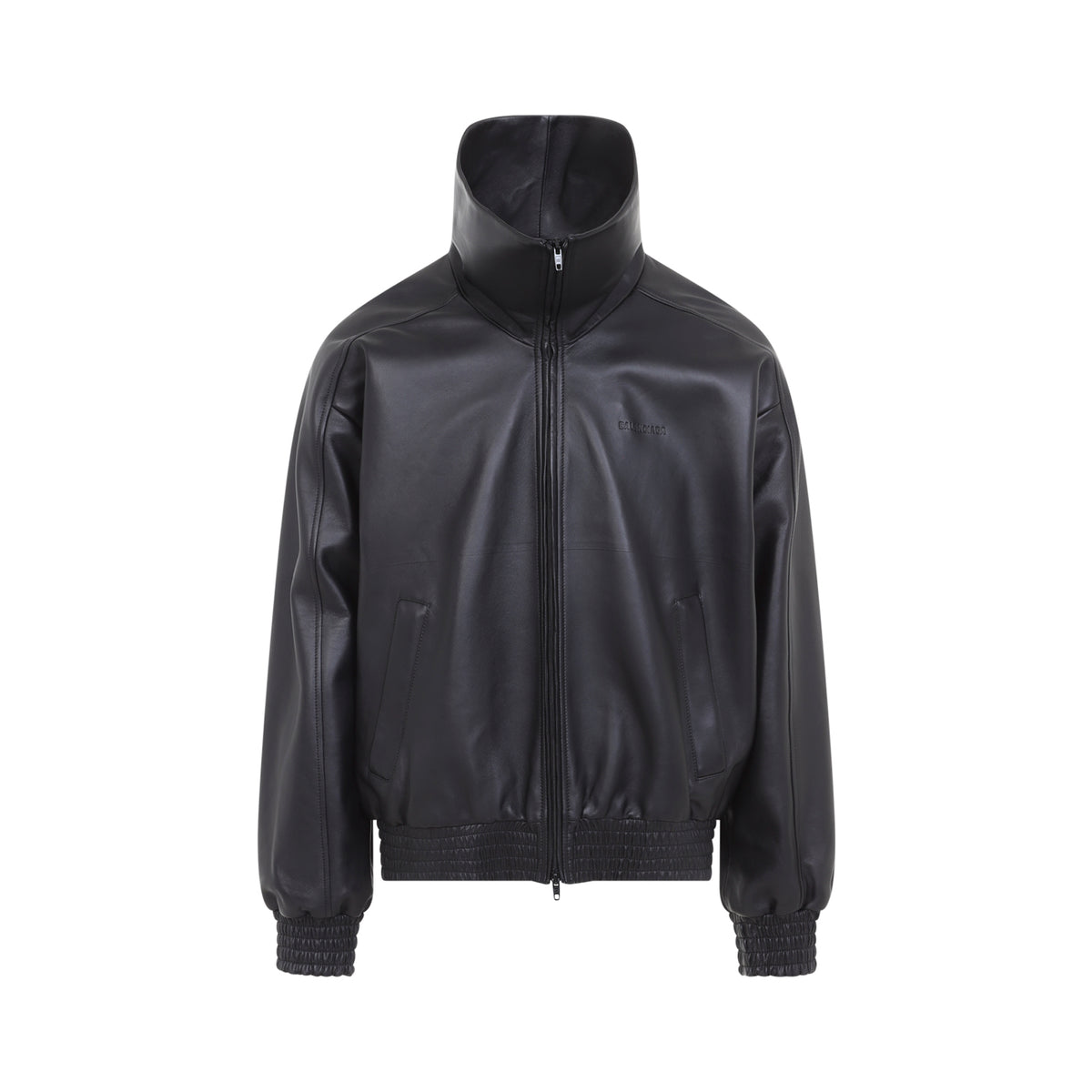 Balenciaga Leather High Collar Tracktop