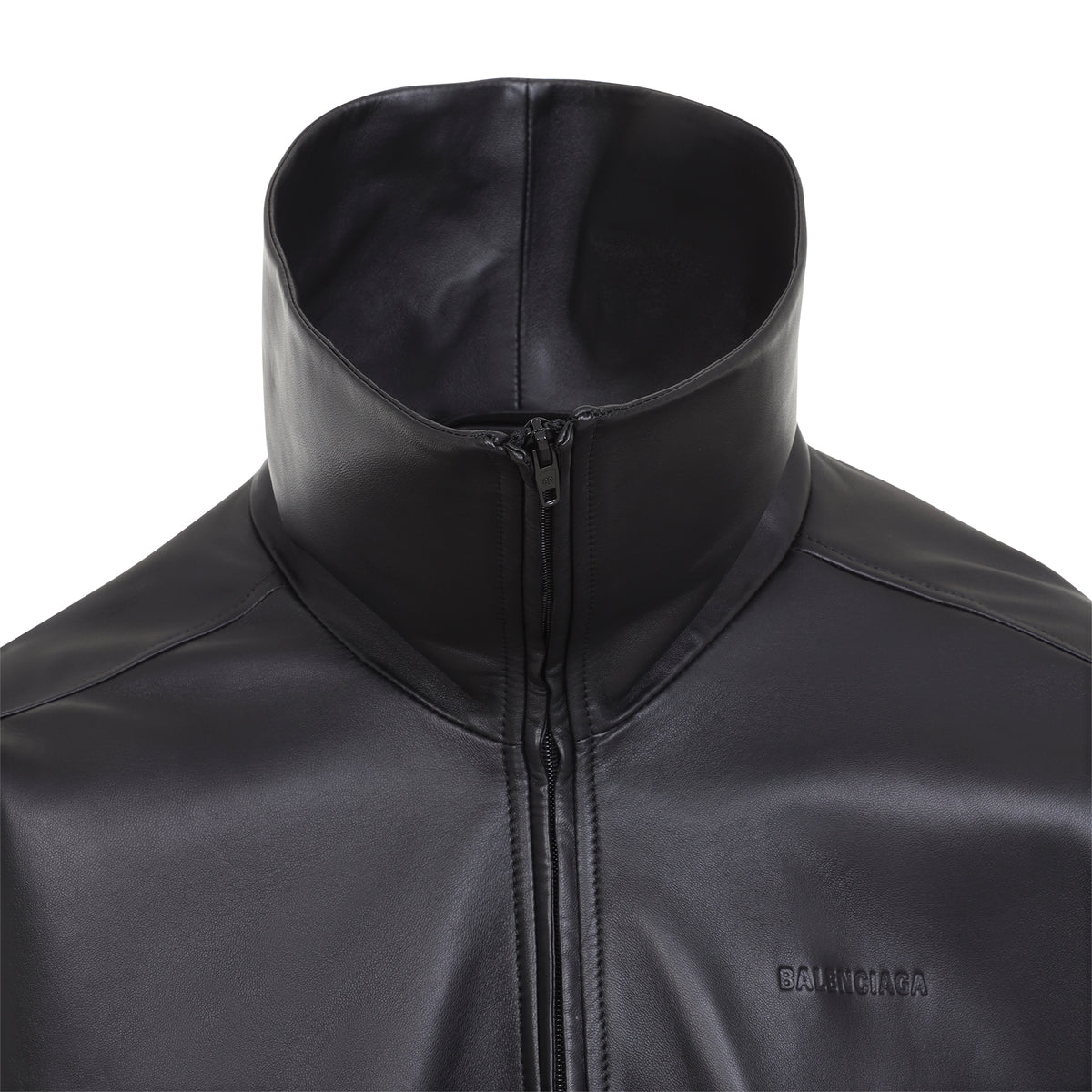 Balenciaga Leather High Collar Tracktop