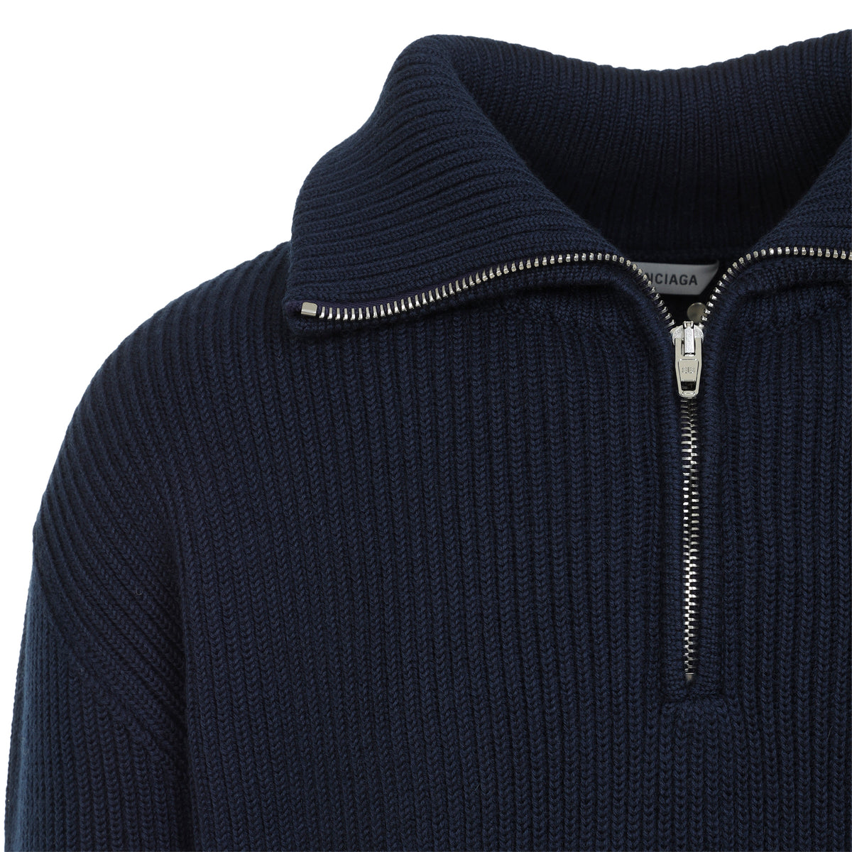 Balenciaga Half Zip Knit Sweater