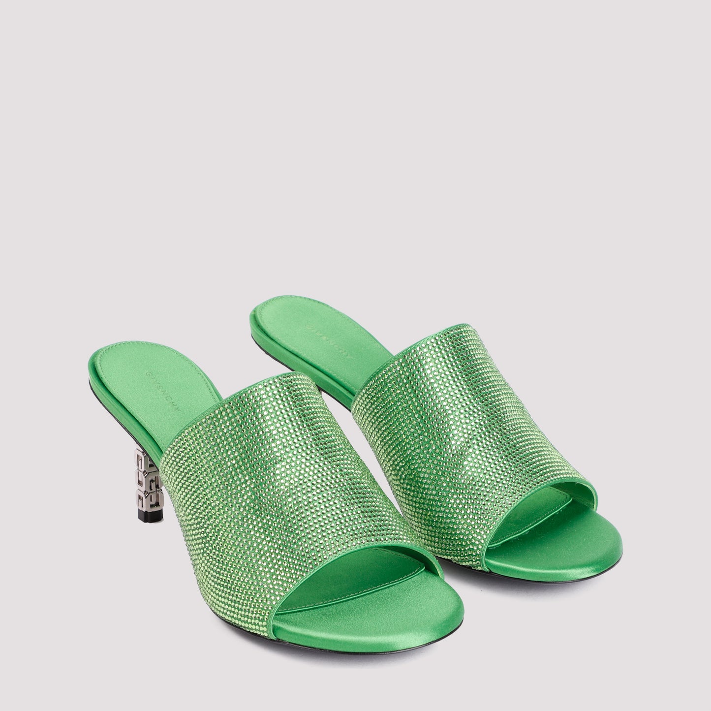 Givenchy G Cube mules in satin with strass