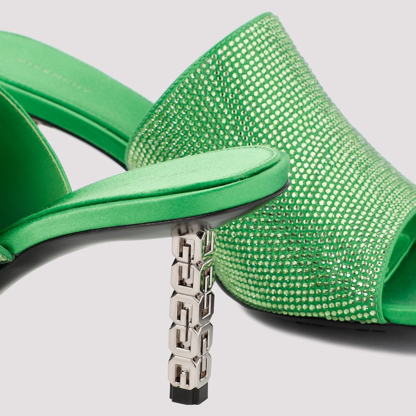 Givenchy G Cube mules in satin with strass