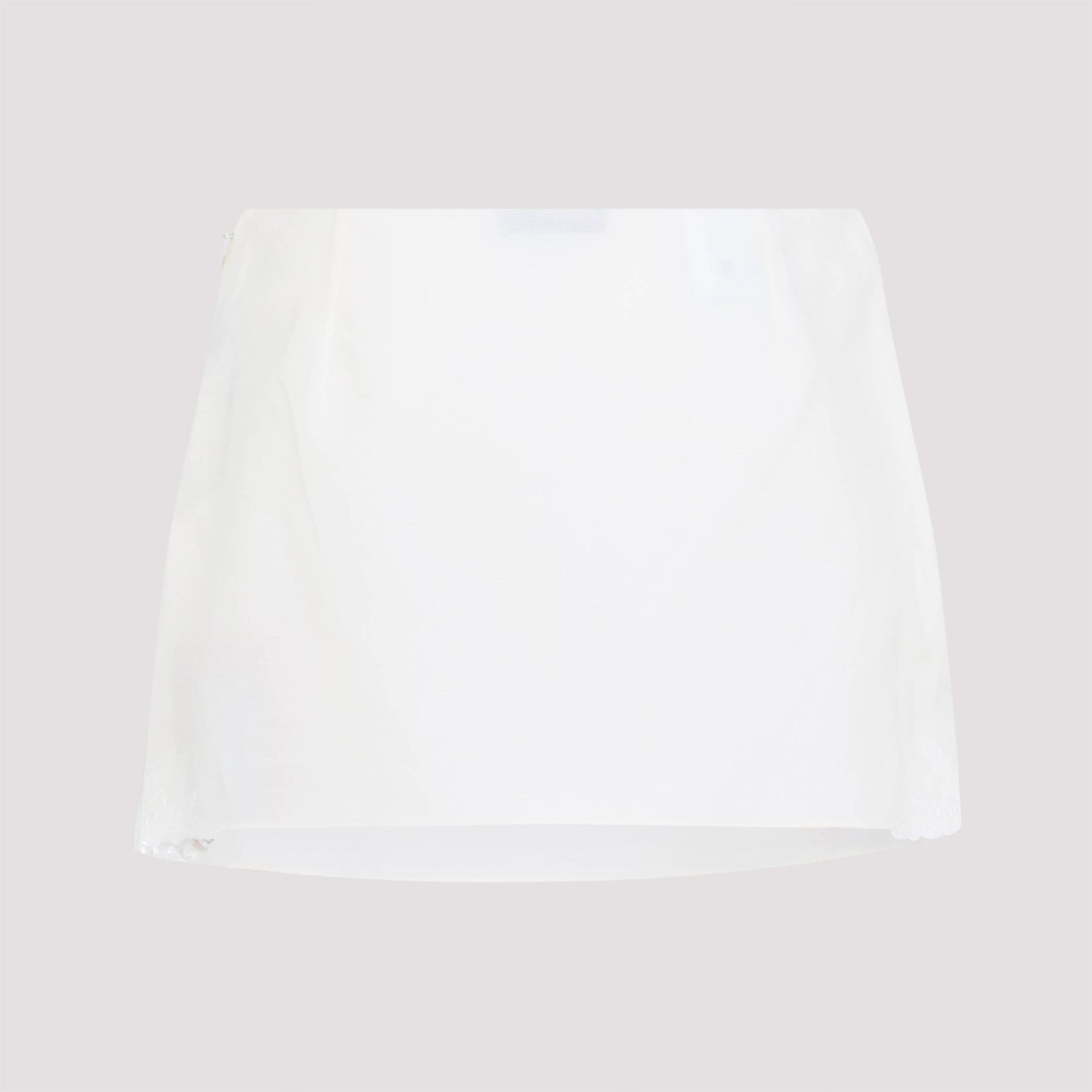 Miu Miu Linen and Cotton Mini Skirt