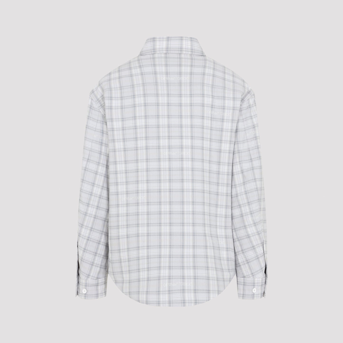 Off-White Flannel Wool Overshirt Padded Coat