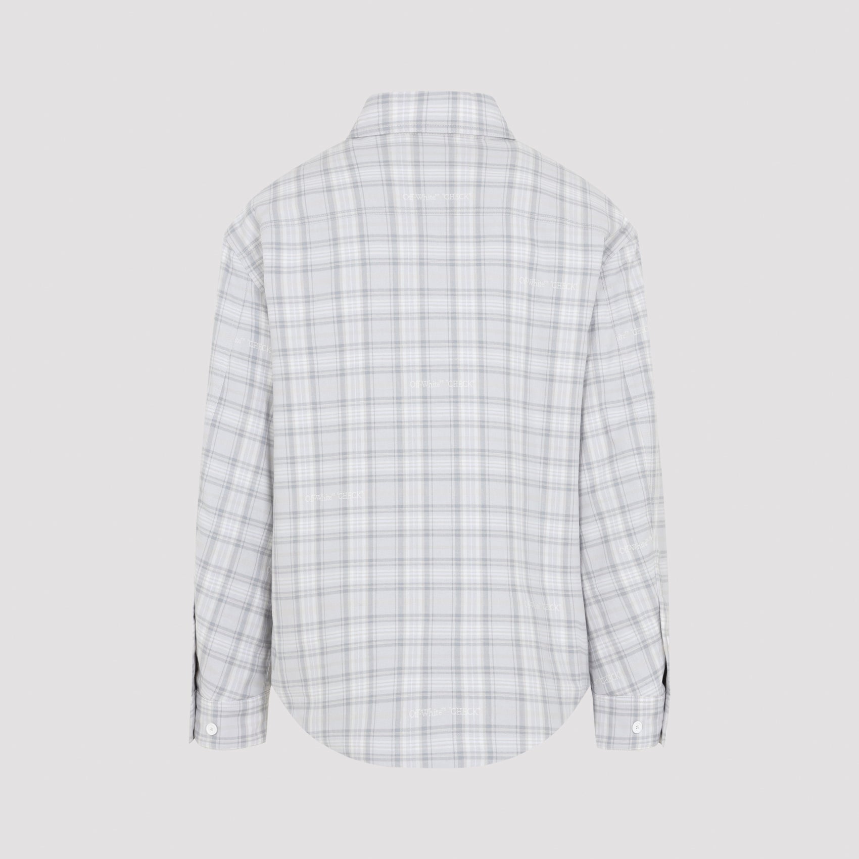 Off-White Flannel Wool Overshirt Padded Coat