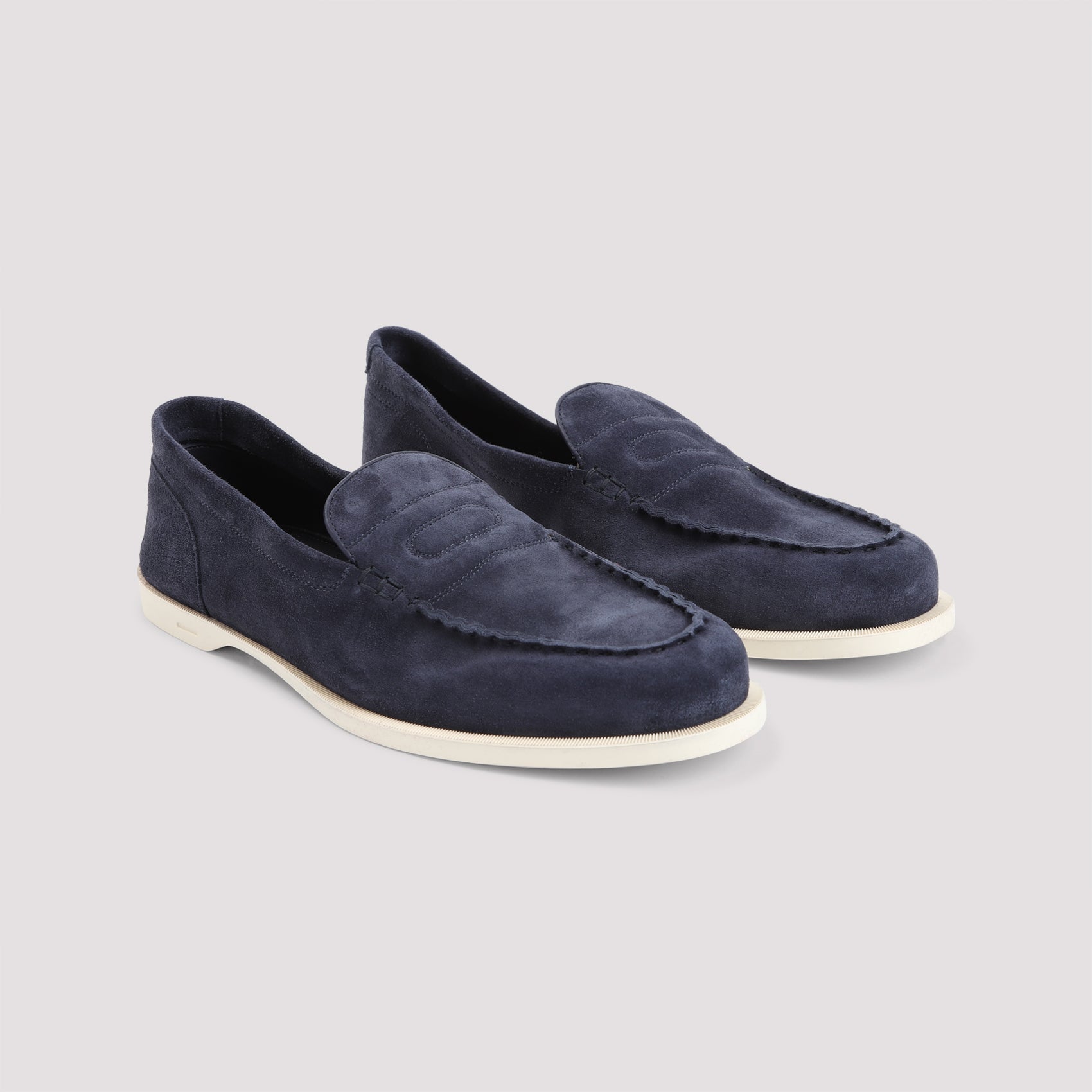John Lobb Pace Suede Oval Flexi Loafers
