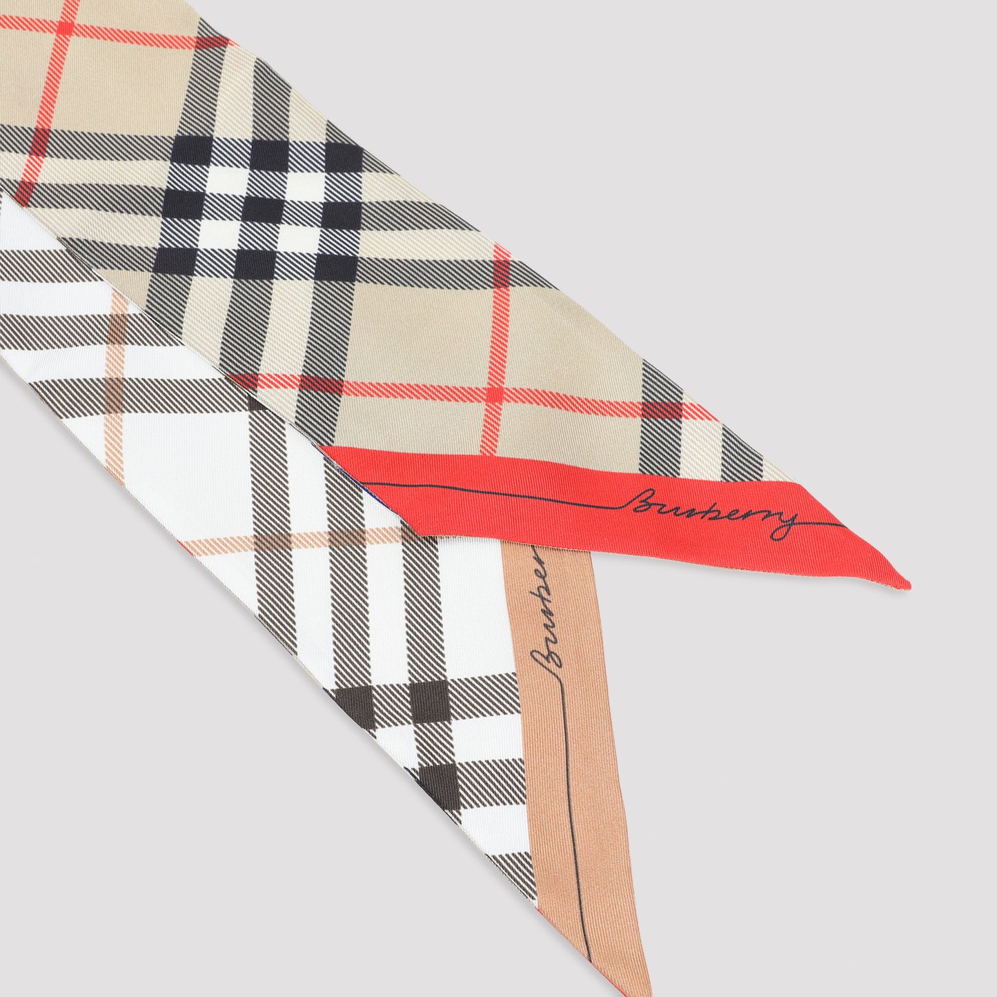 Burberry Check Silk Skinny Foulard