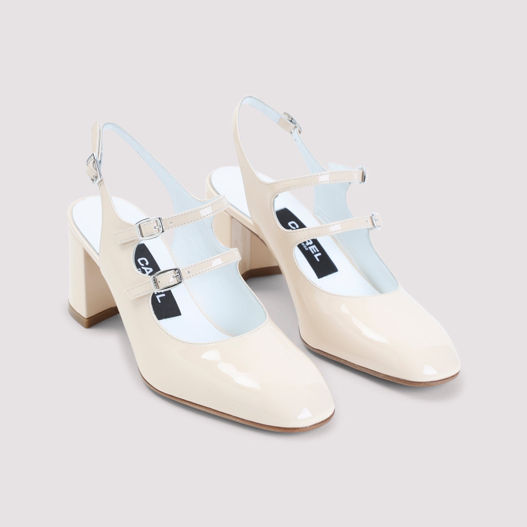 Carel Paris Banana Patent Leather Sling Back Pumps