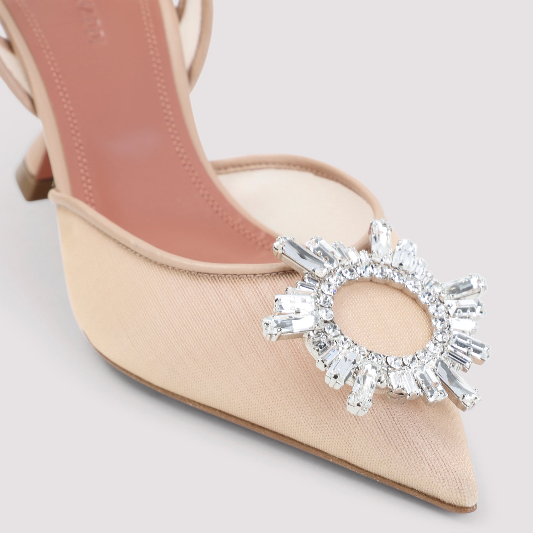 Amina Muaddi Begum Mesh 70 Sling Mules