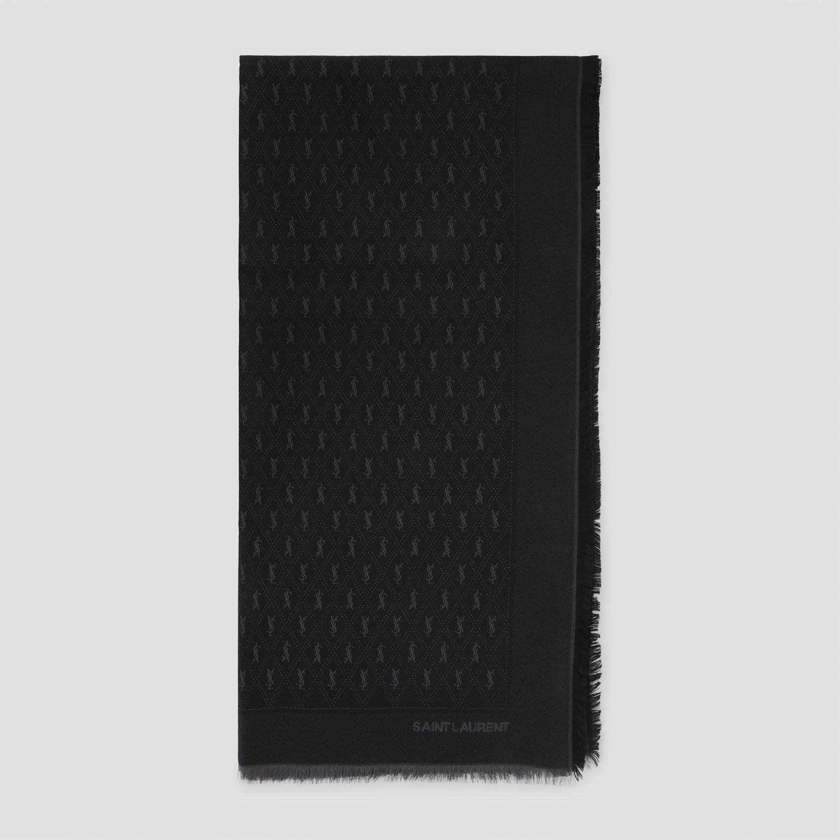Saint Laurent Jacquard Monogram Scarf