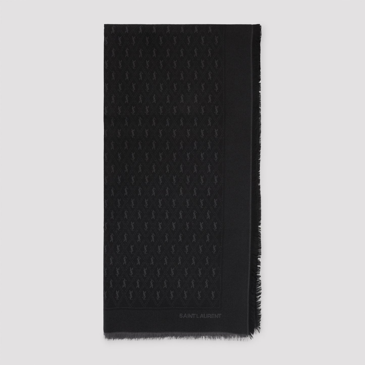 Saint Laurent Jacquard Monogram Scarf