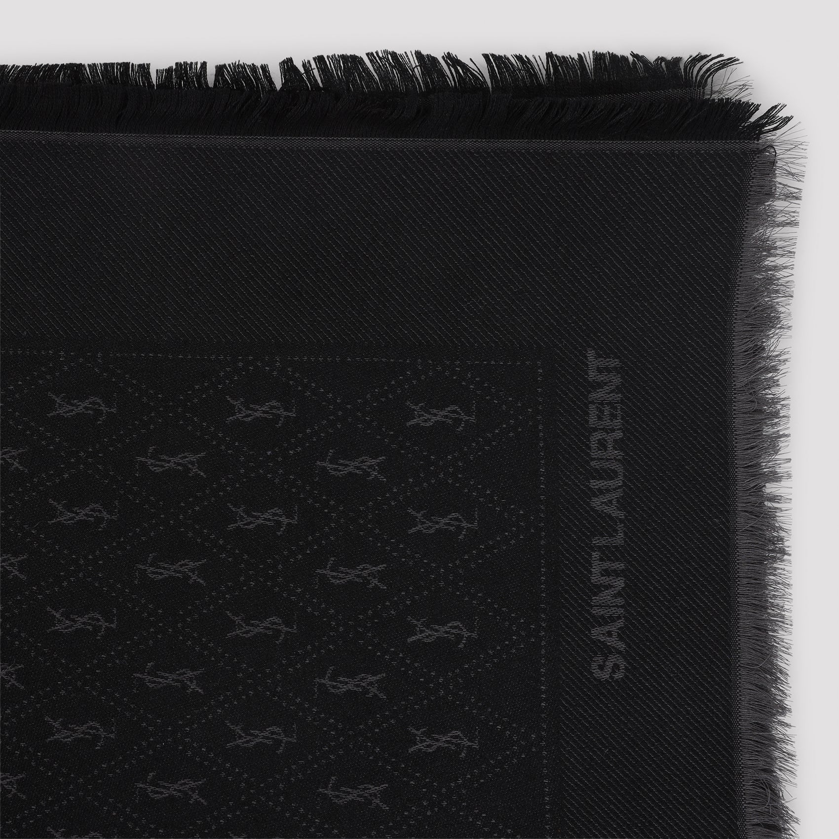 Saint Laurent Jacquard Monogram Scarf