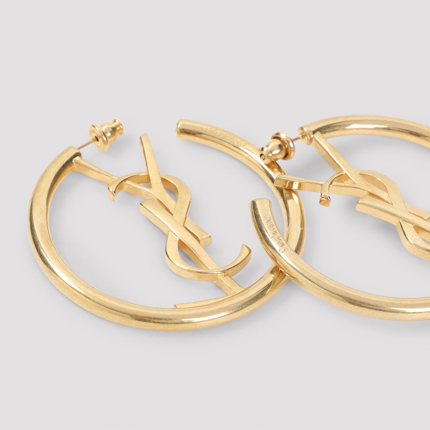 Saint Laurent Hoop Cassandre Earrings
