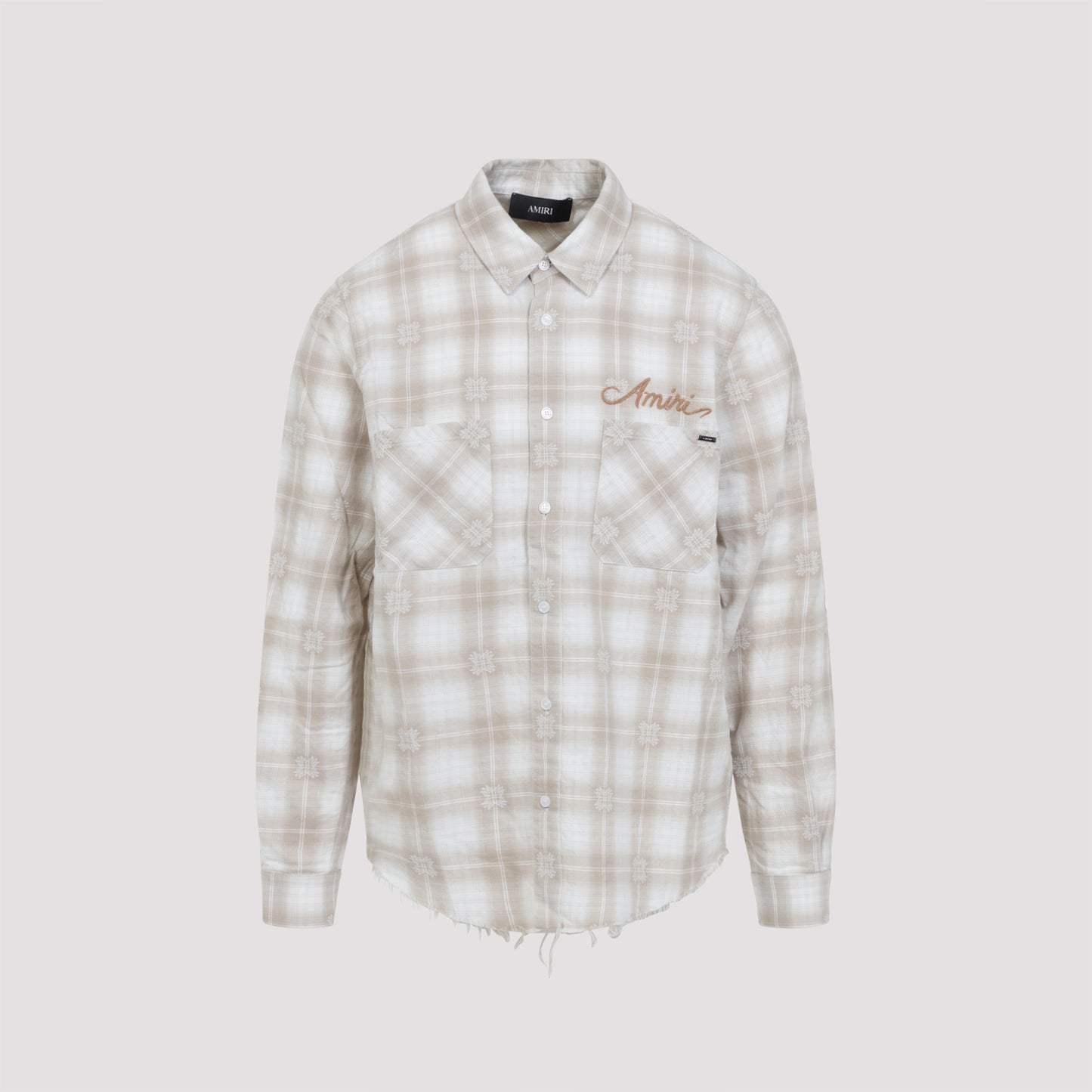Amiri Bleach Patch Flannel Bandana Shirt